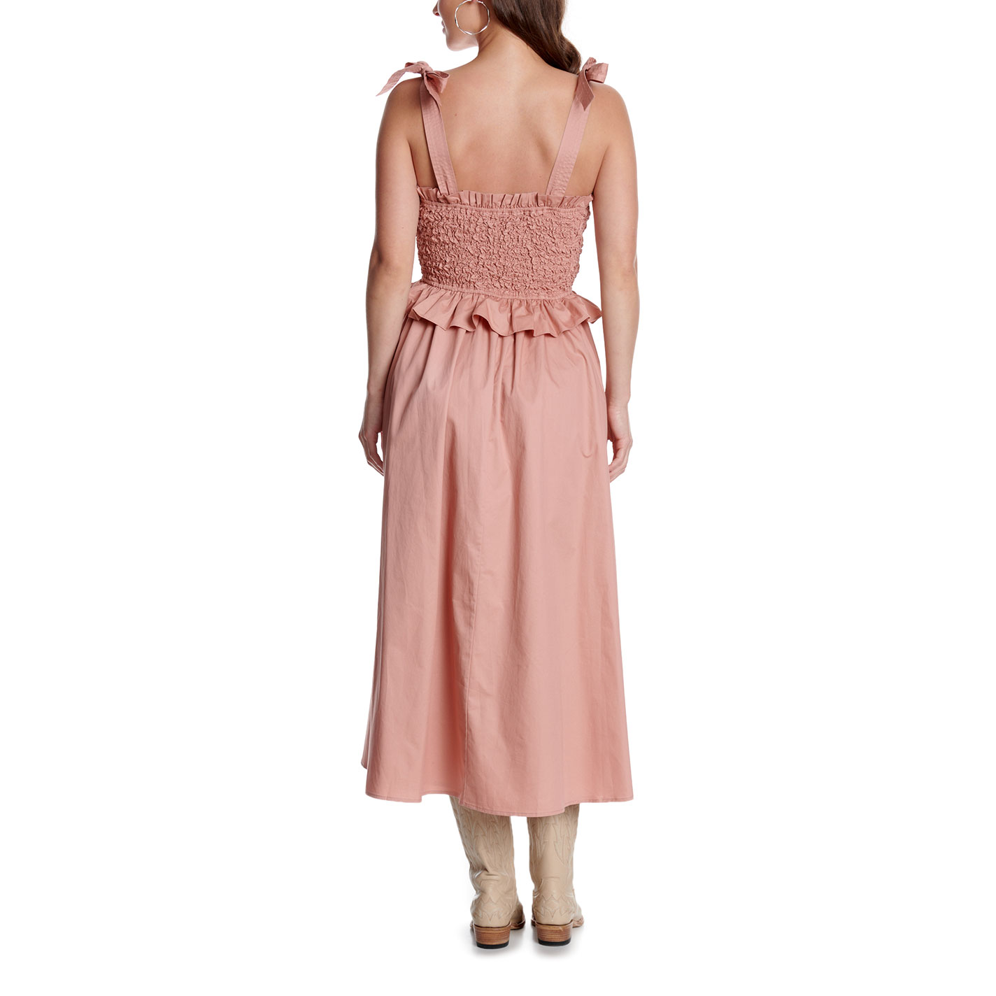 Endless Blu Women's Rose Tie Ruched Maxi Dress - Image 1