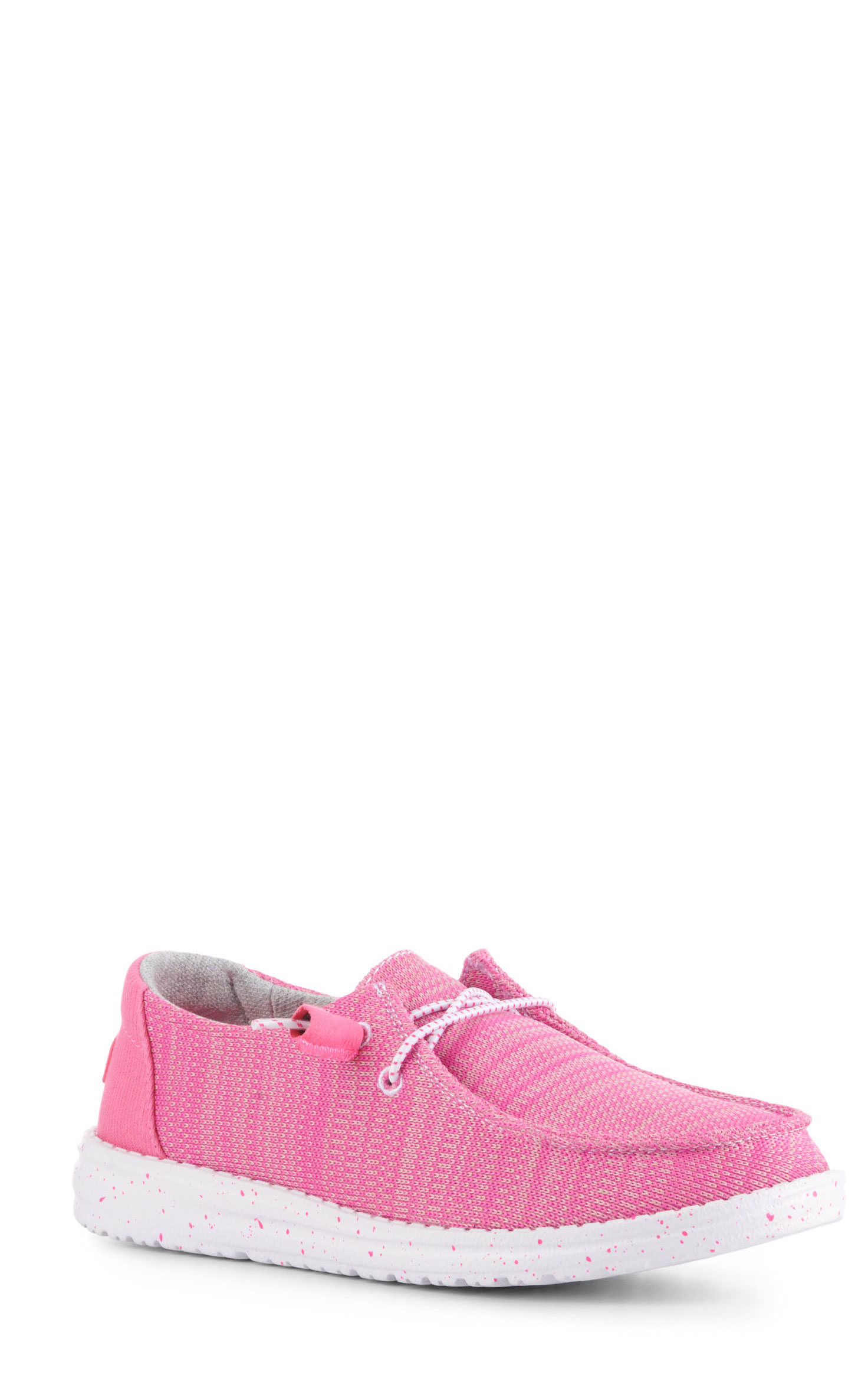 Hey Dude Women's Wendy Sport Mesh Pink Moc Toe Lace Up Casual Shoes - Image 1