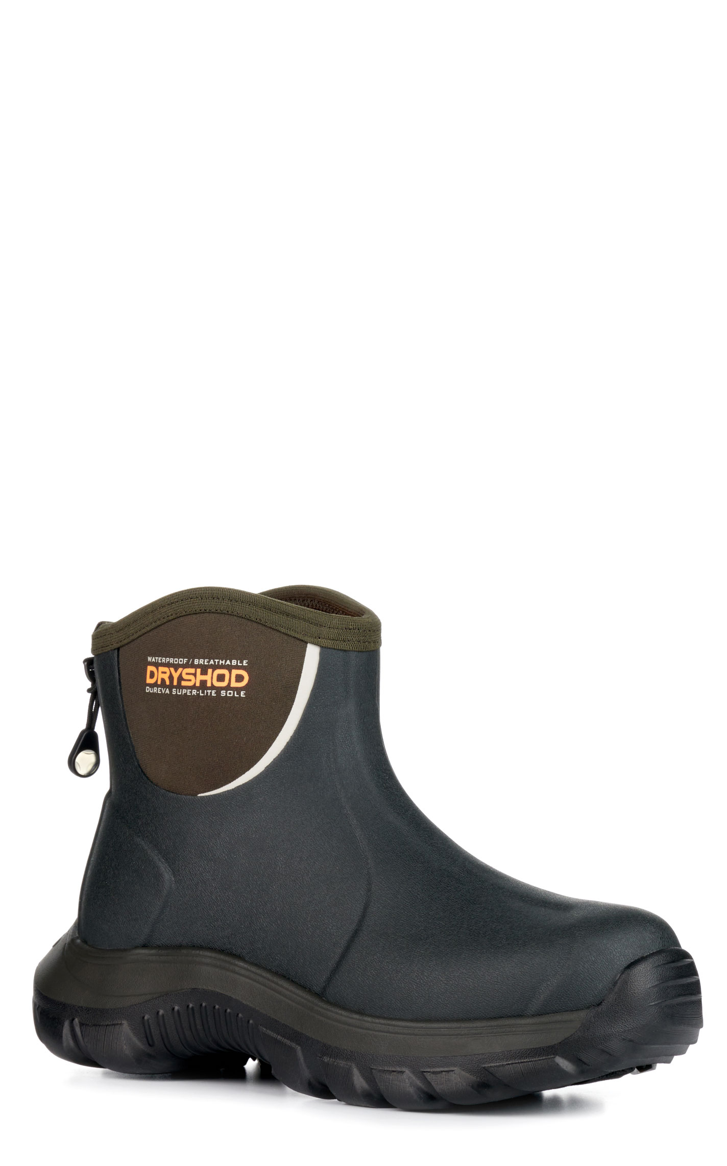 Dryshod Evalusion Black and Dark Brown Round Toe Ankle Rubber Work Boot - Image 1
