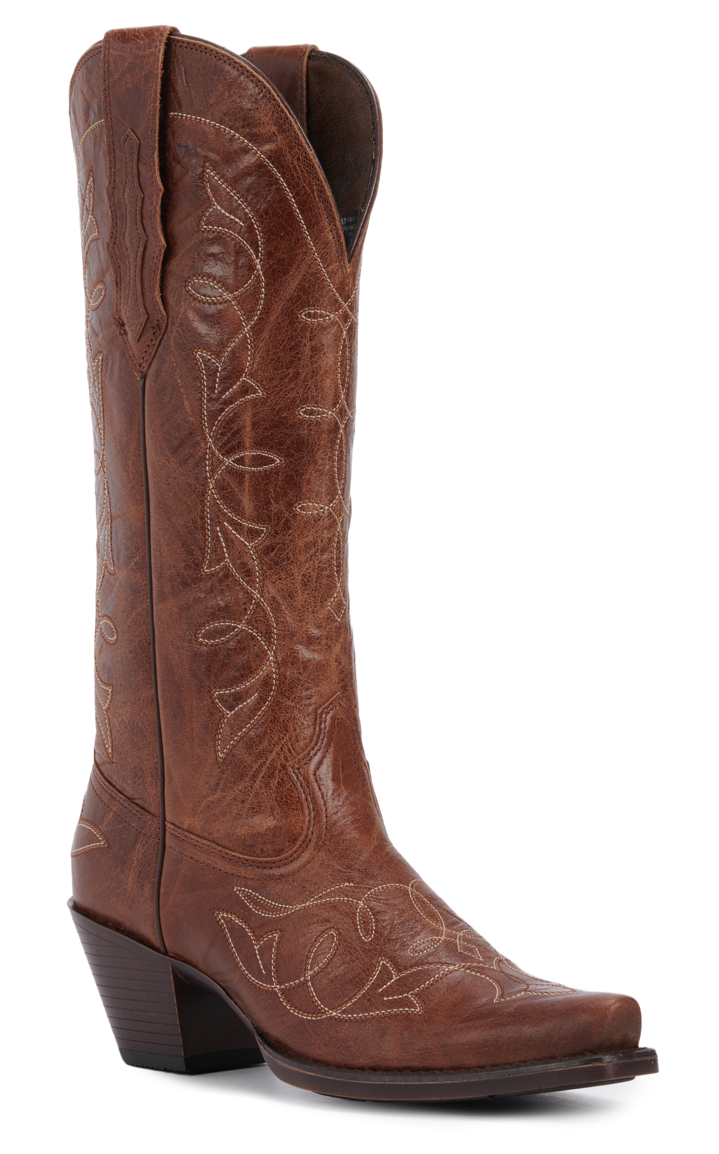 Ariat Women's Heritage Dark Tan StretchFit Snip Toe Cowboy Boots - Image 1