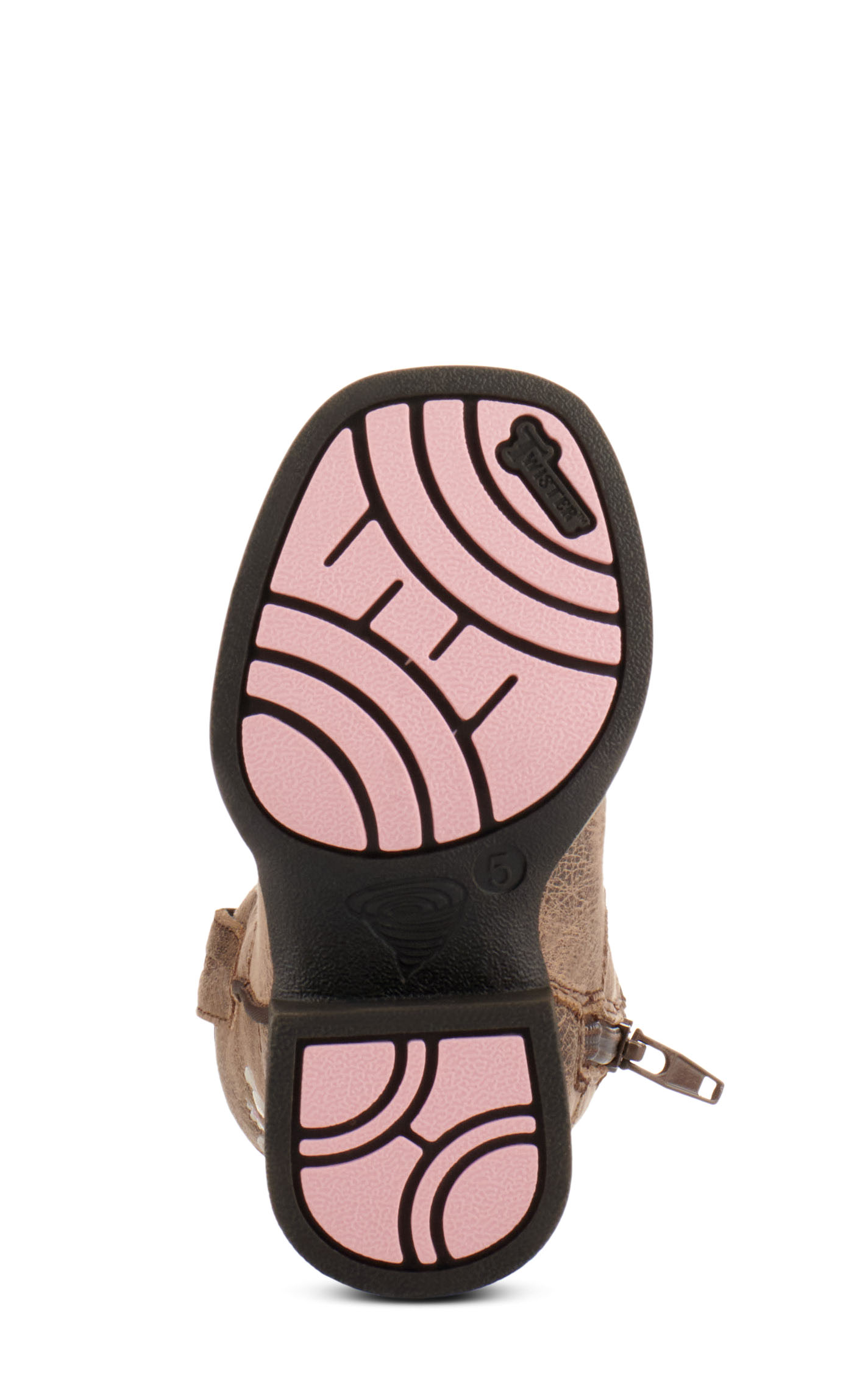 Twister Toddler Lily Brown with White Floral Embroidery Square Toe Cowboy Boots - Image 1
