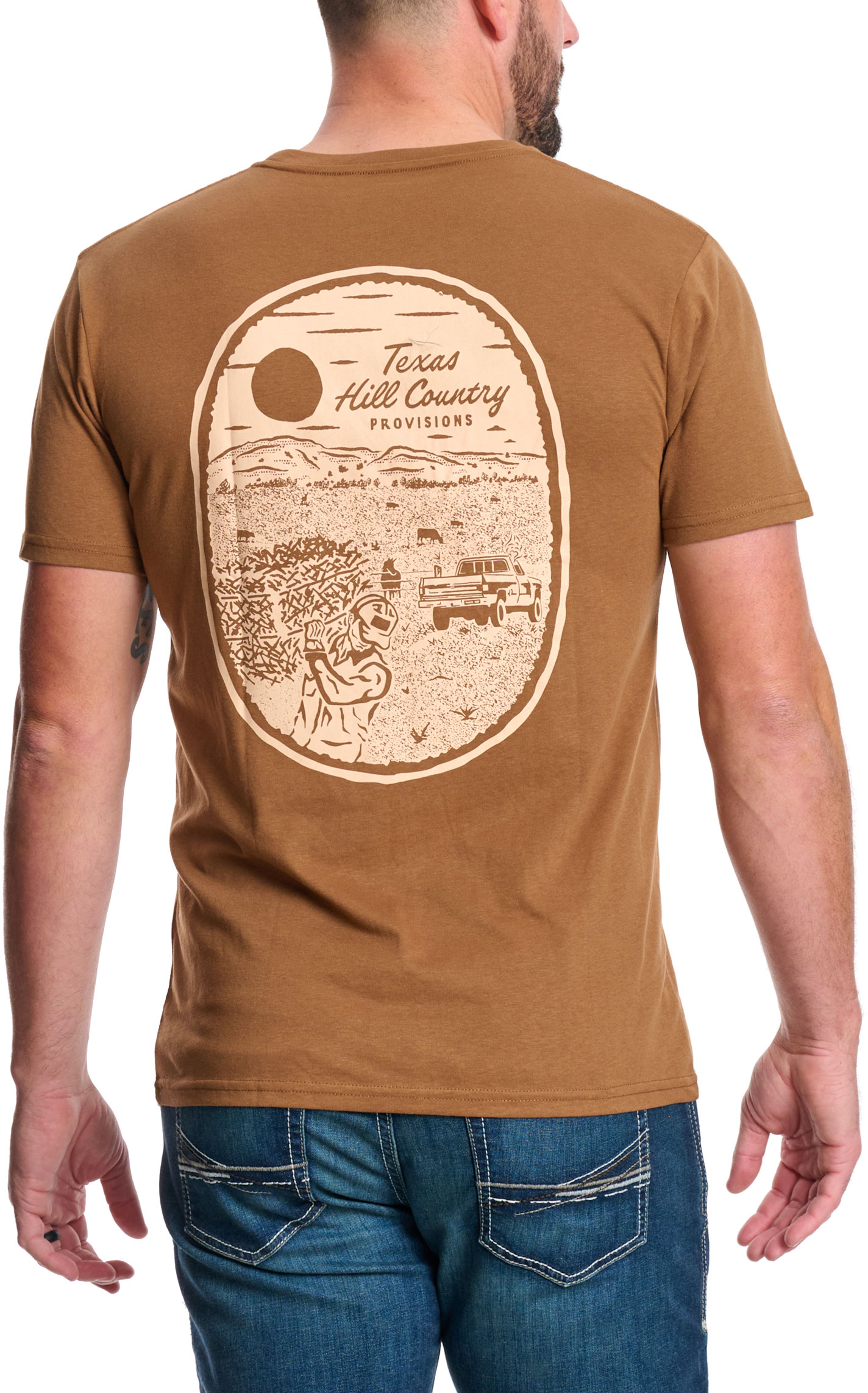 Texas Hill Country Provisions Men's Brown Makin Hay T-Shirt - Image 1