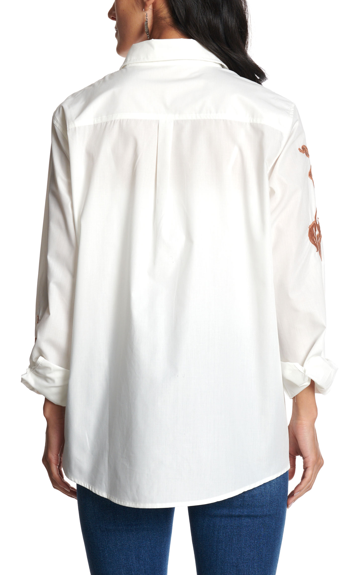 Merigold Kiss Women's White Mesh Cutout Blouse - Image 1