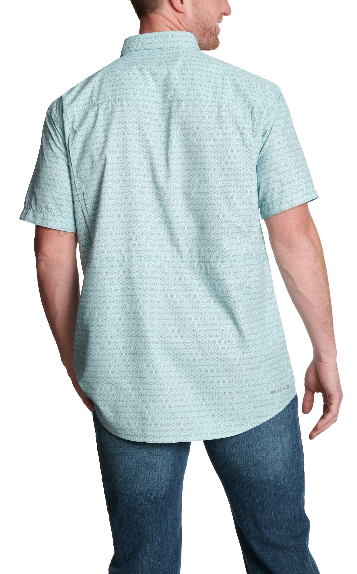 Ariat Men's VentTEK Aqua Geo Print Western Shirt - Image 1