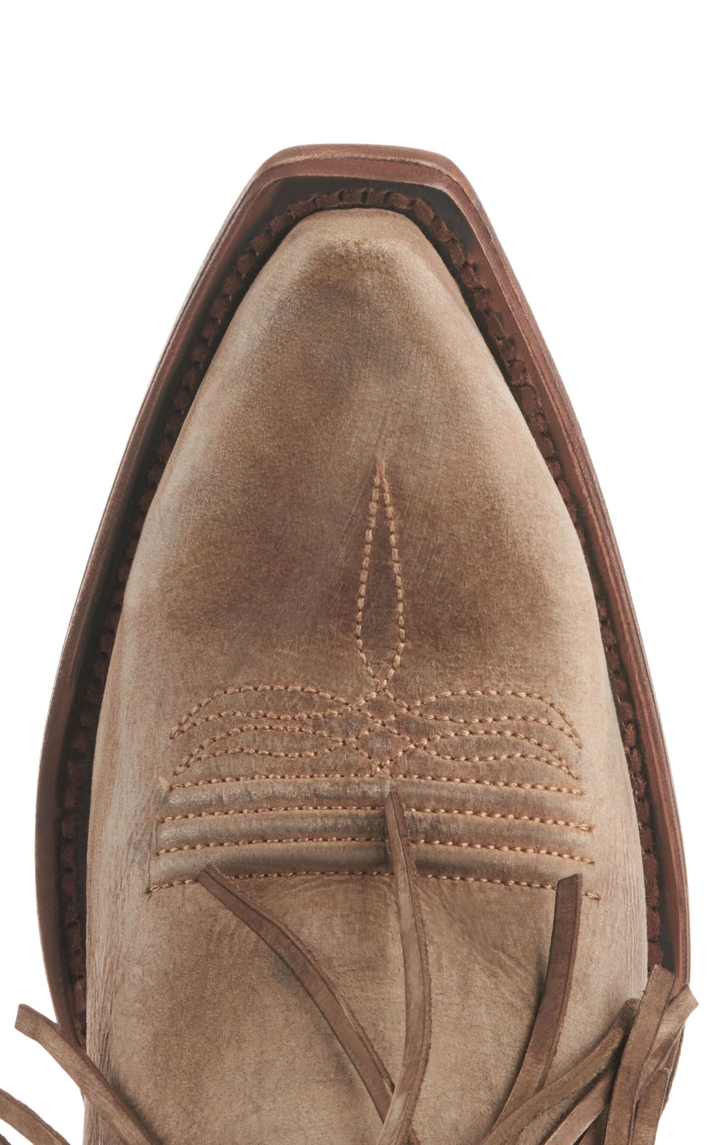 Circle G by Corral Women's Sand with Fringe Snip Toe Booties - Image 1