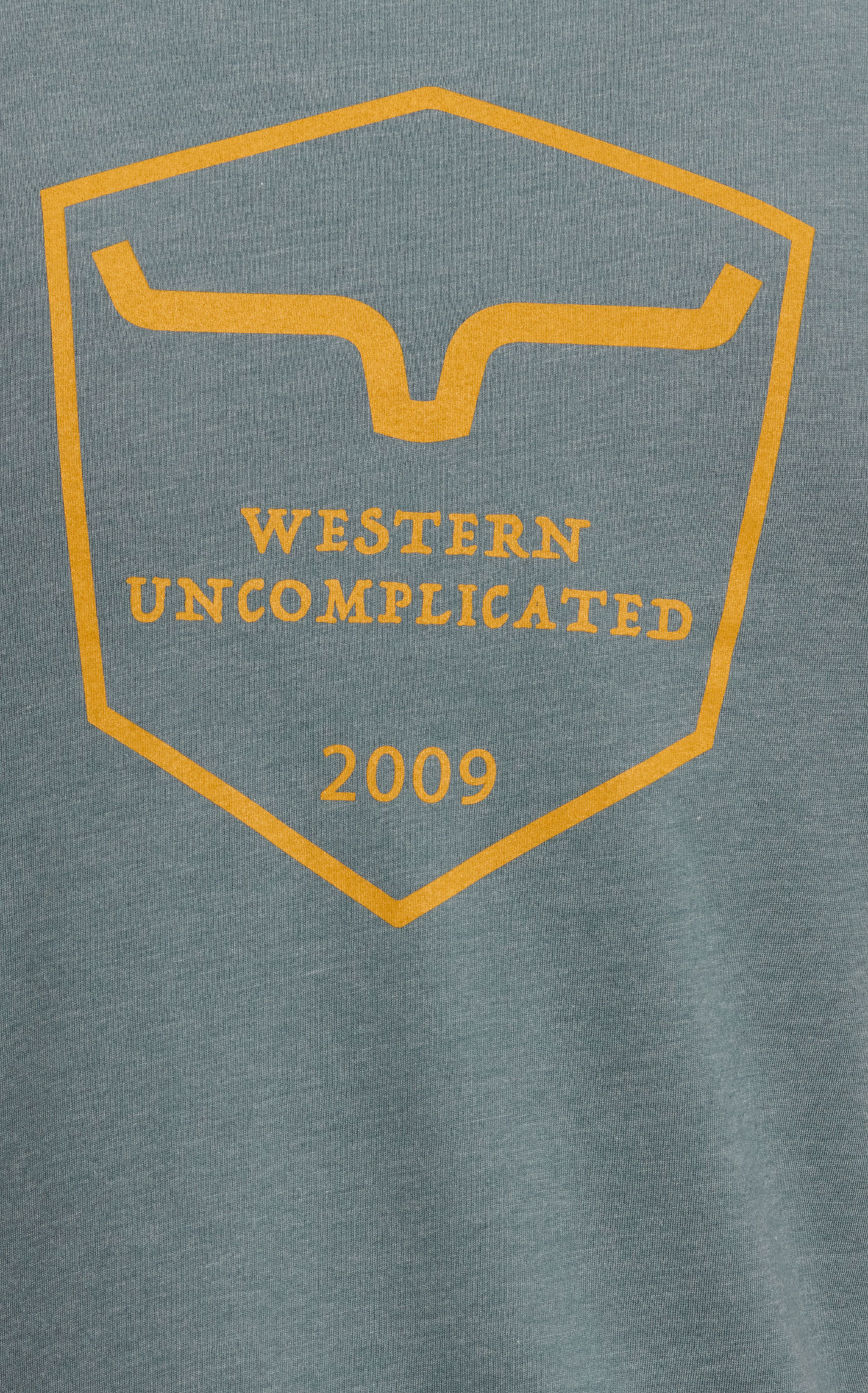 Kimes Ranch Men's Shielded Steel Blue Logo Graphic Short Sleeve T-Shirt - Image 1