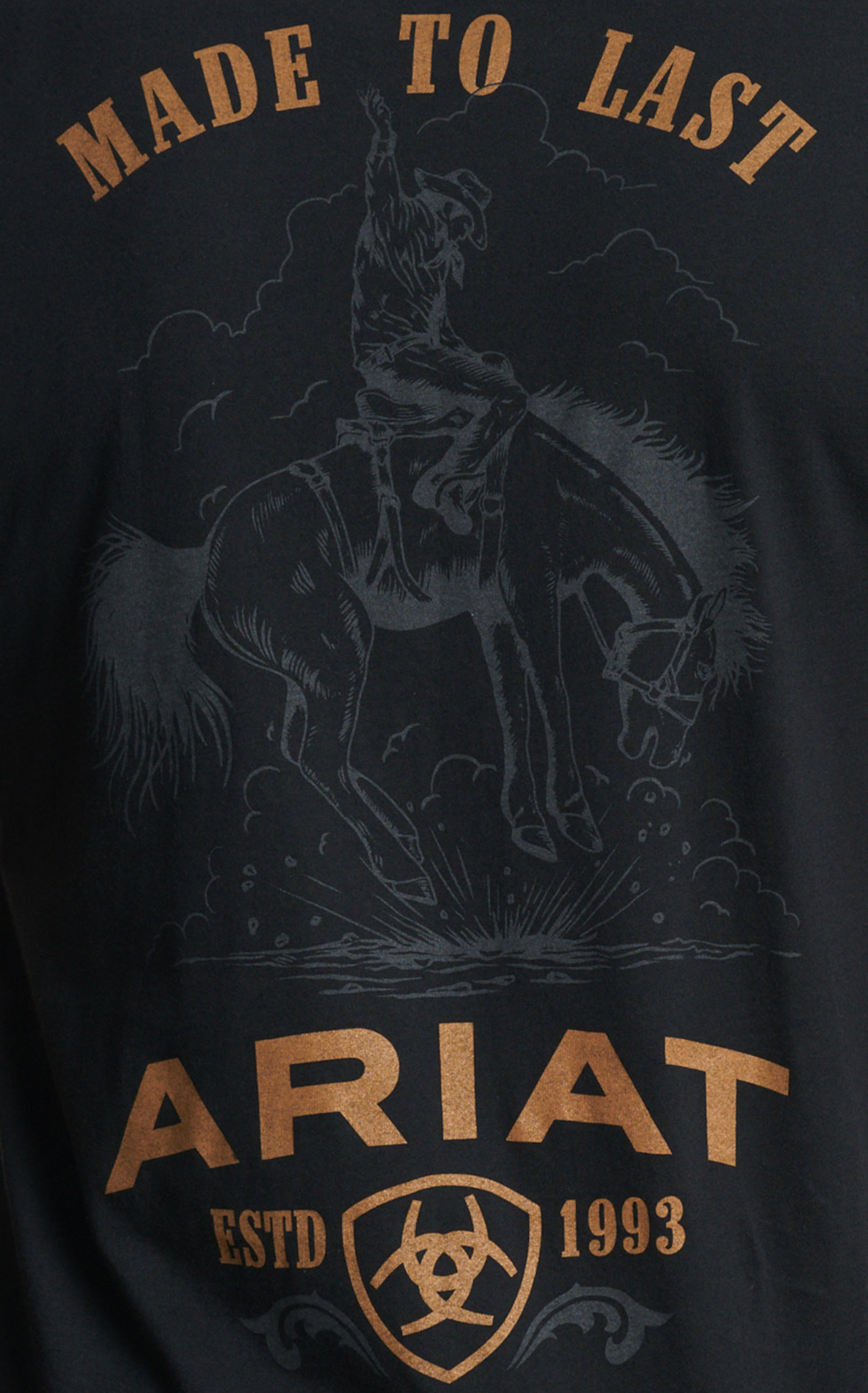 Ariat Men’s Black Big Bucker Made to Last Graphic Short Sleeve T-Shirt - Image 1