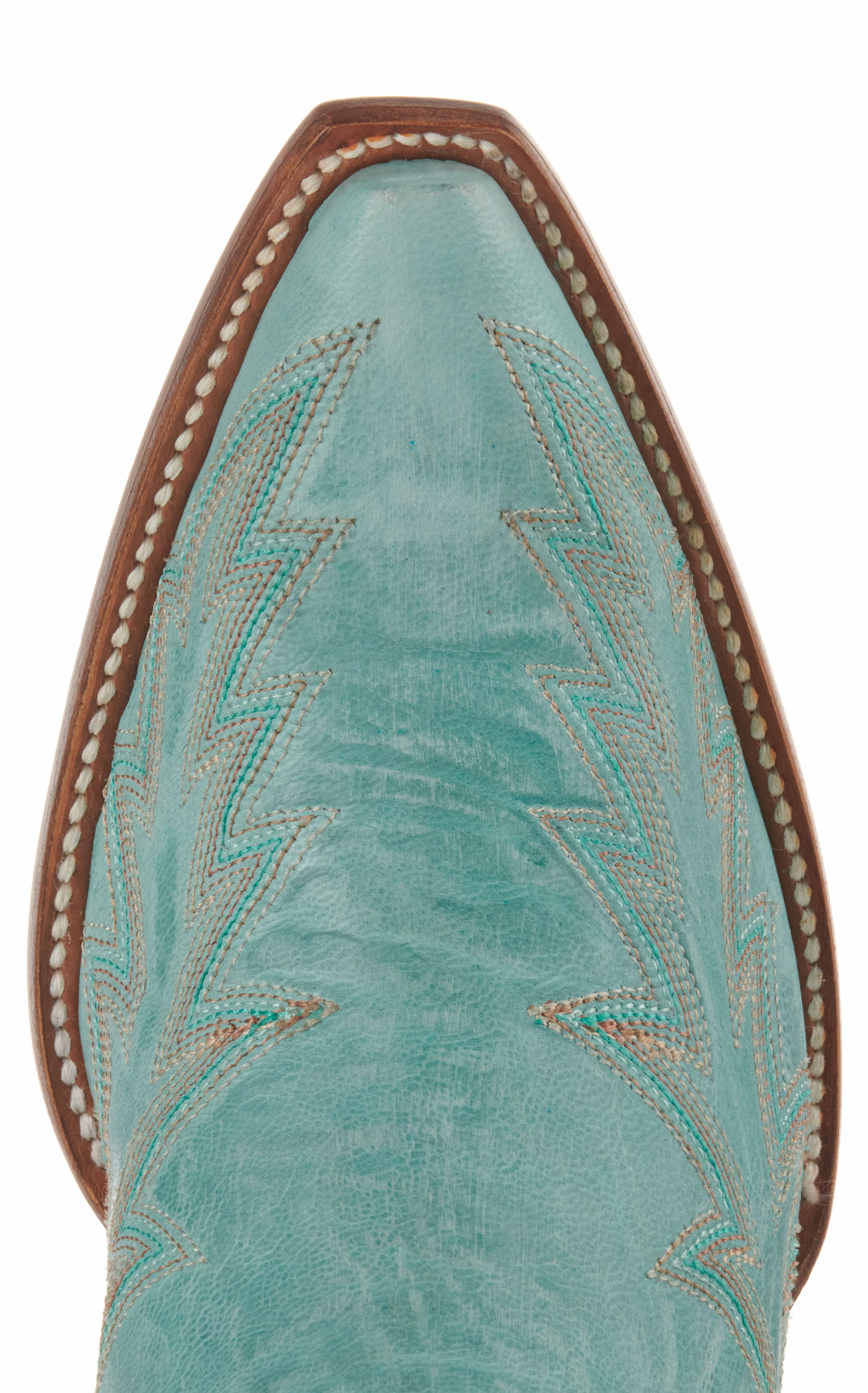 Cavender’s Women’s Turquoise Leather Snip Toe Cowboy Boots - Cavender’s  - Image 1