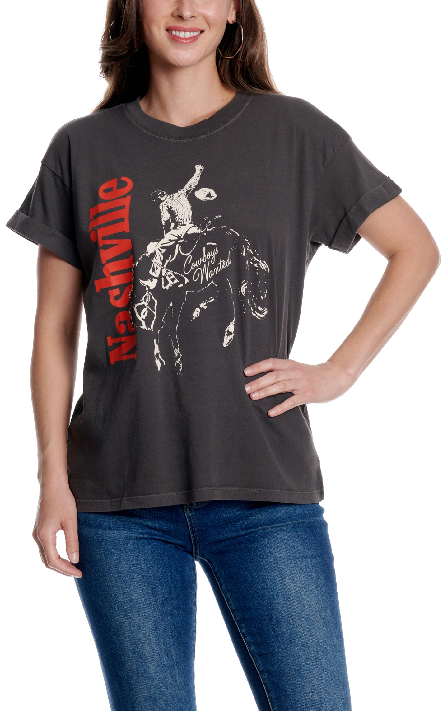 Girl Dangerous Vintage Black Nashville Rider Graphic T-Shirt - Image 1