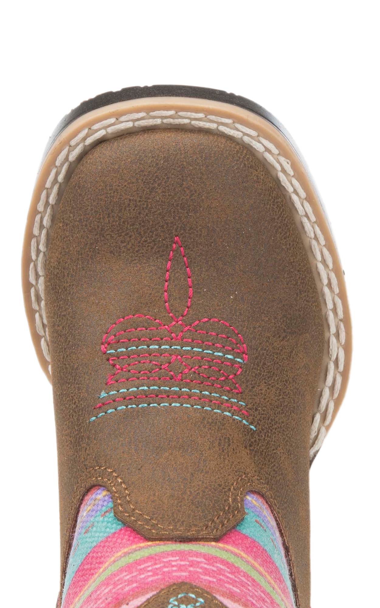 Blazin Roxx Toddler Brown and Serape Print Square Toe Cowboy Boots - Image 1