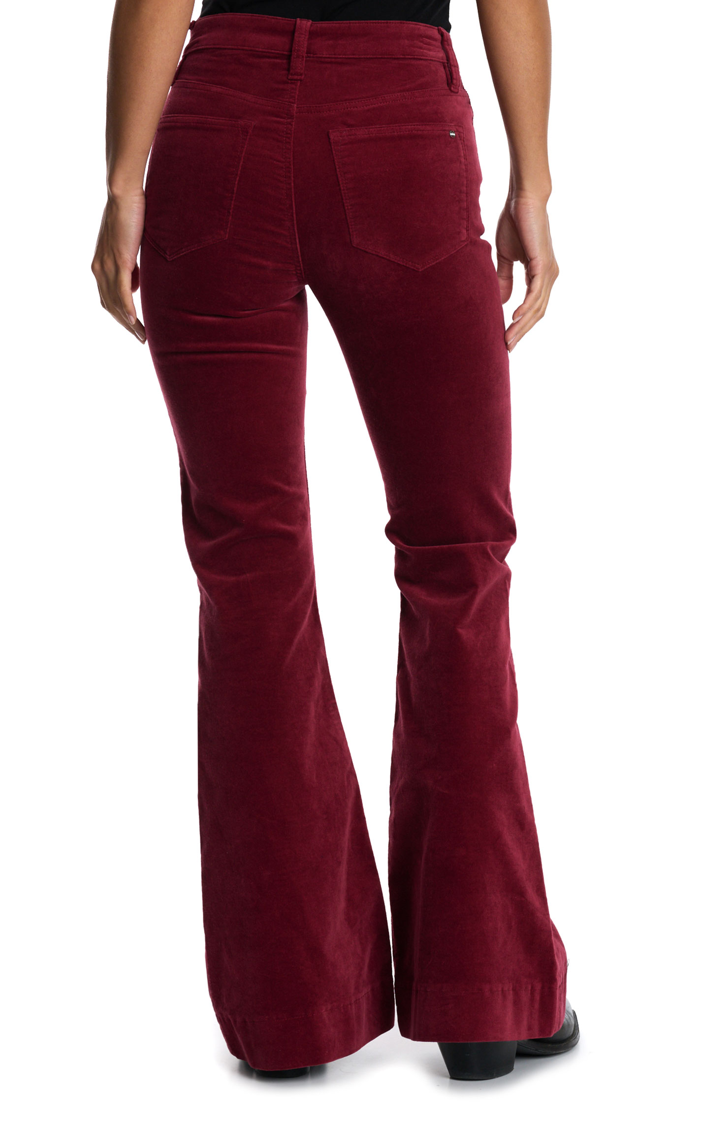 Mica Denim Merlot Velvety Flare Leg Jeans - Image 1