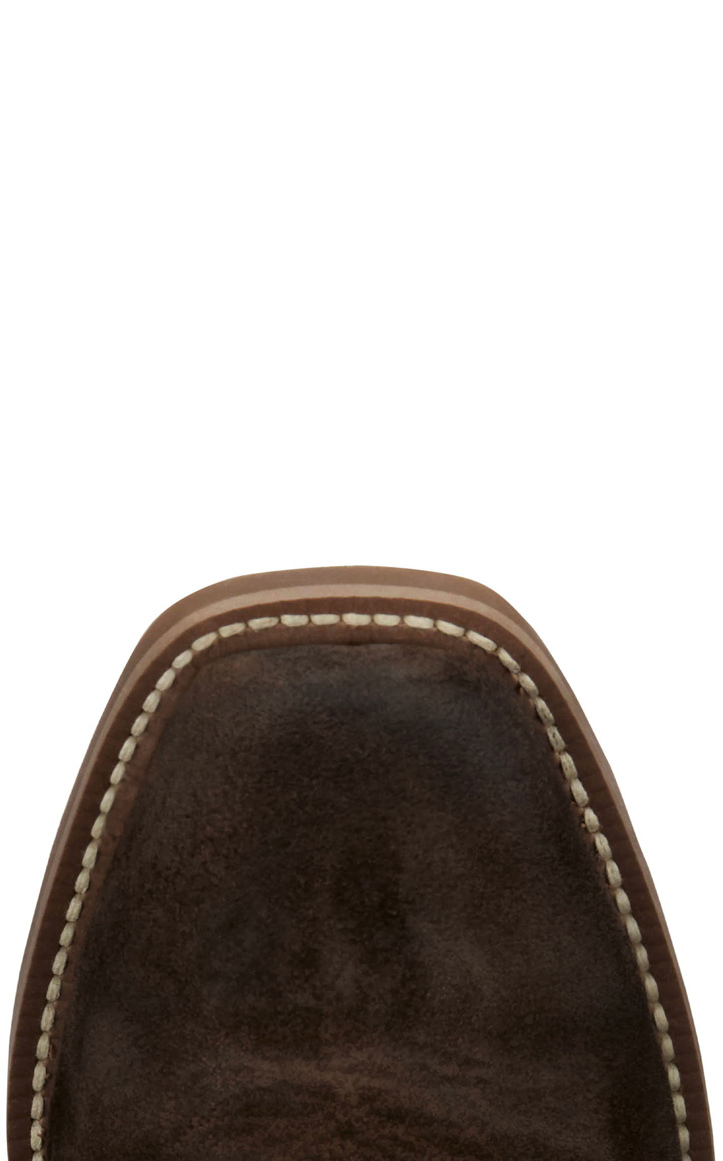 Justin Men’s Frontier Brown Suede & Black Goat Punchy Toe Cowboy Boots - Image 1