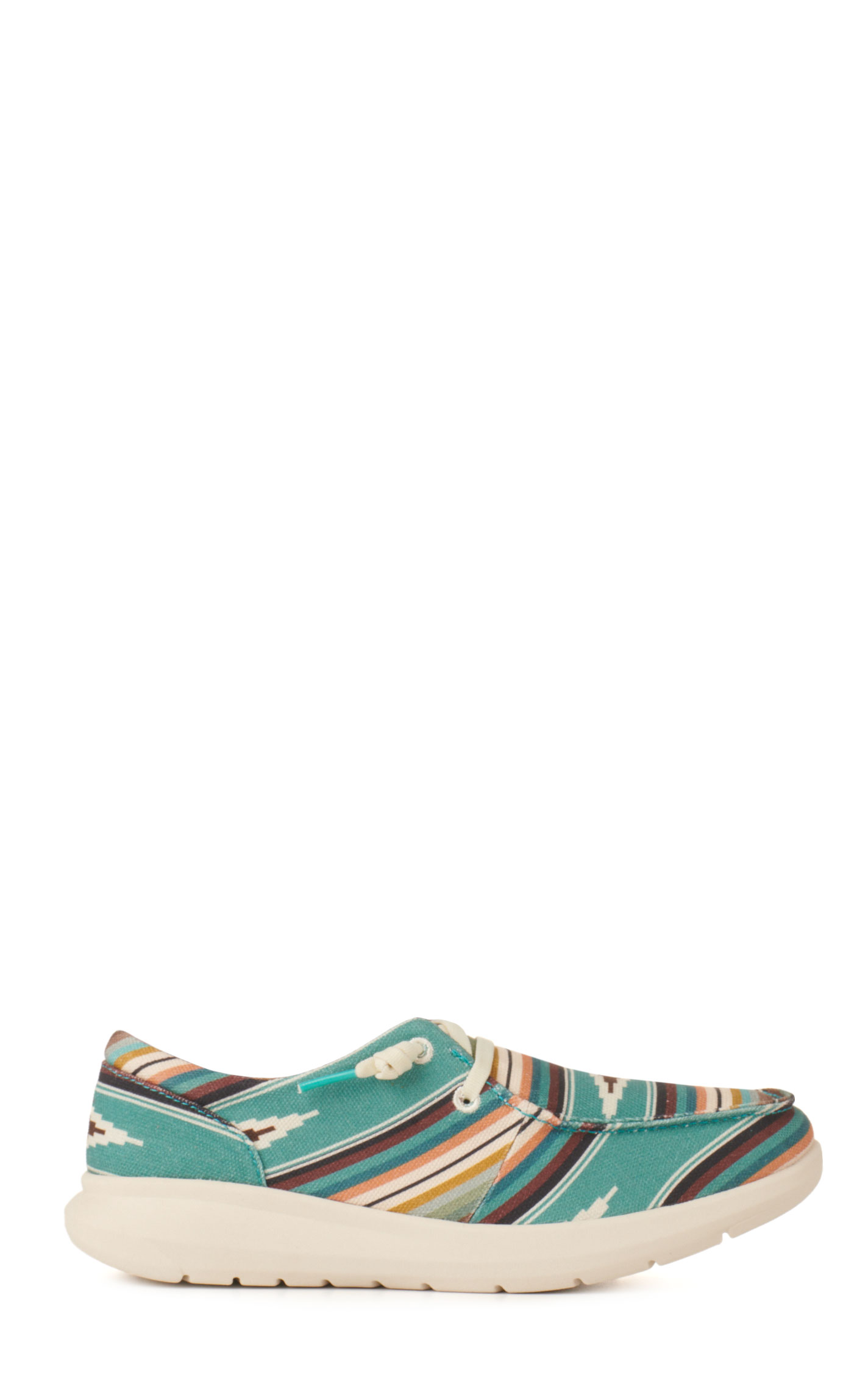 Ariat Hilo Women's Turquoise Serape Print Canvas Lace Up Casual Shoes - Image 1