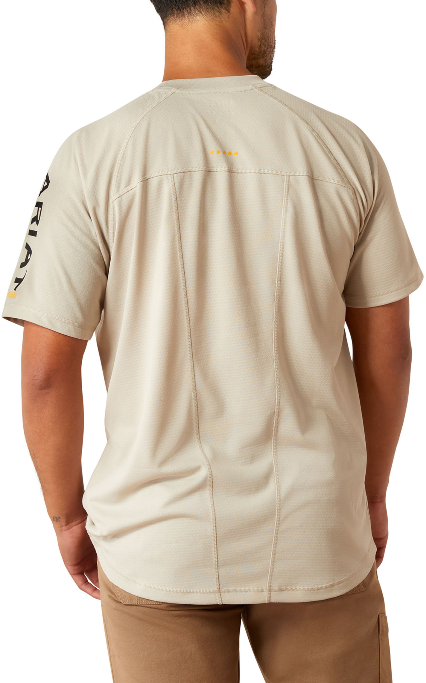 Ariat Men's Rebar Heat Fighter Sand Graphic Sleeve Work T-Shirt - Image 4