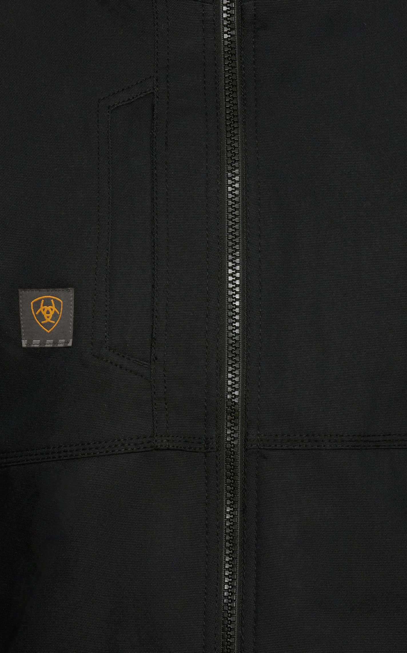 Ariat Men's Rebar Black DuraCanvas Vest - Image 1