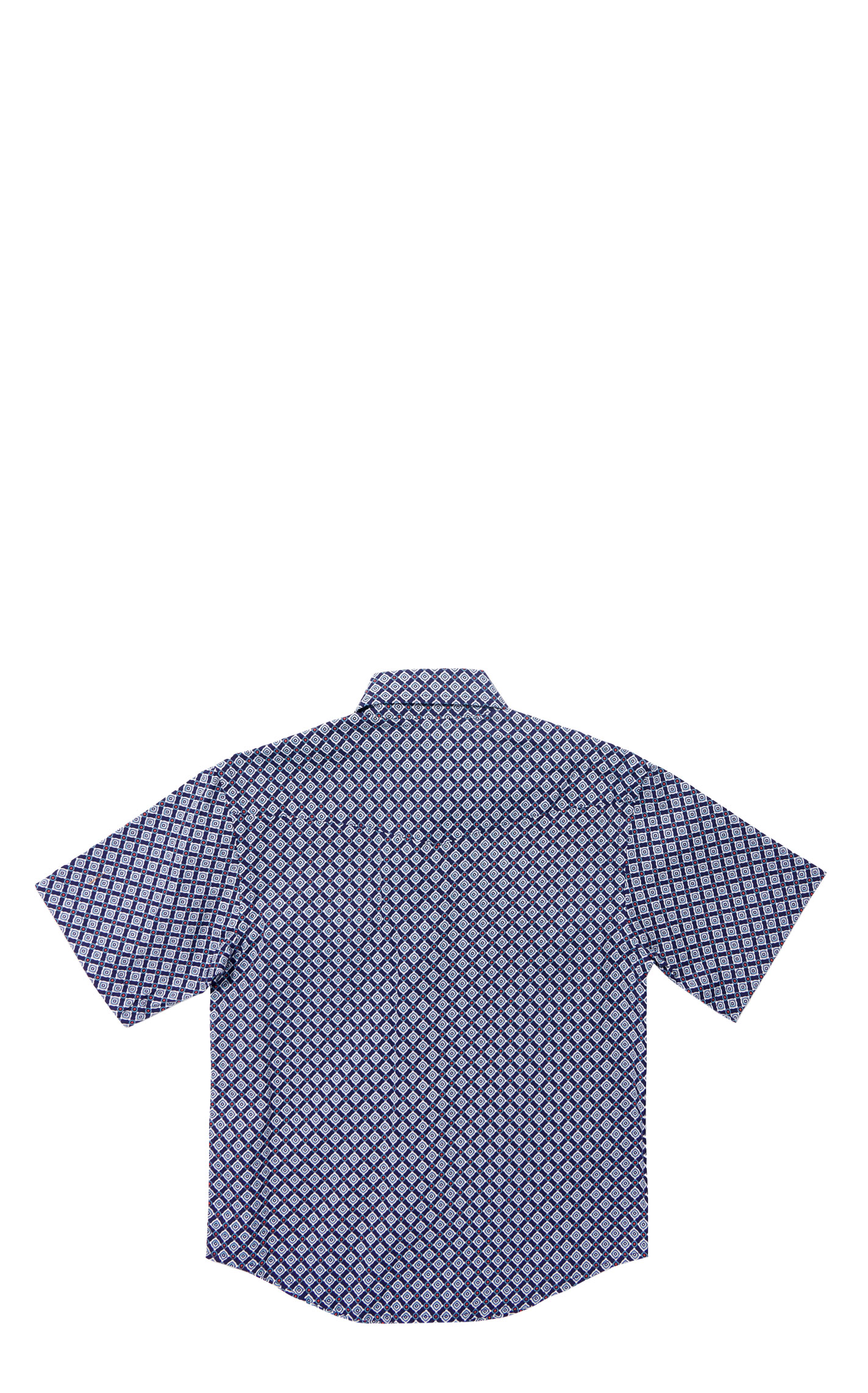 Rough Stock Boy's Navy Geo Print Western Shirt - Image 1