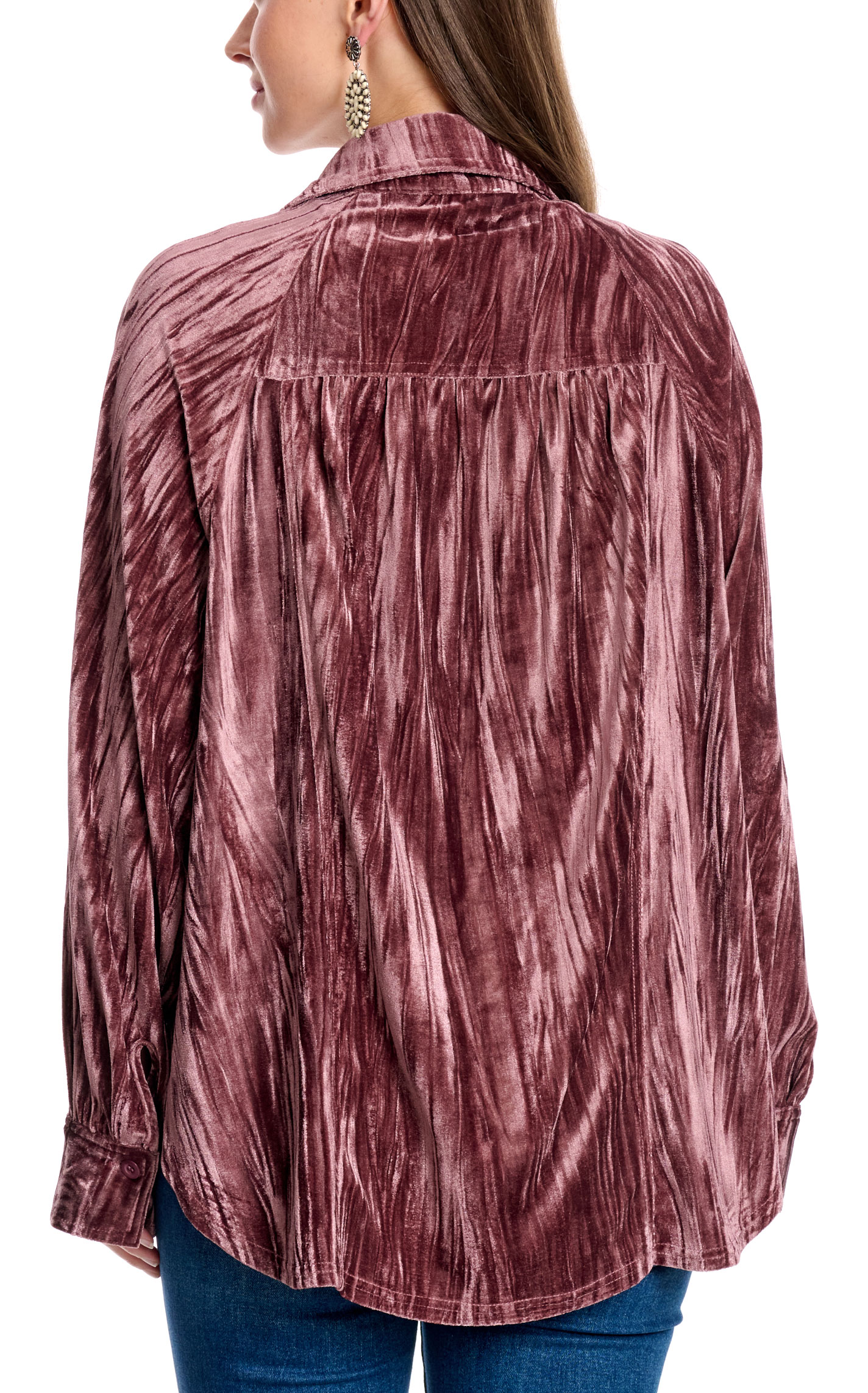 HYFVE Women's Mauve Velvety Top - Image 1