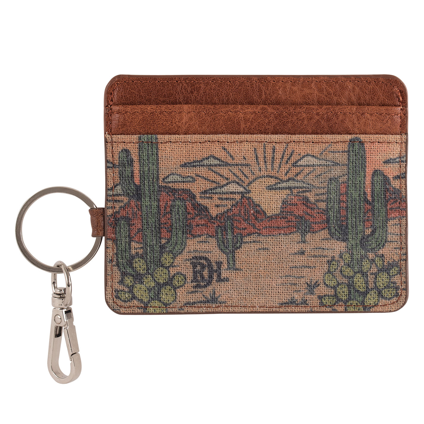 Red Dirt Hat Co. Brown Small Card Key Ring Wallet  - Image 1