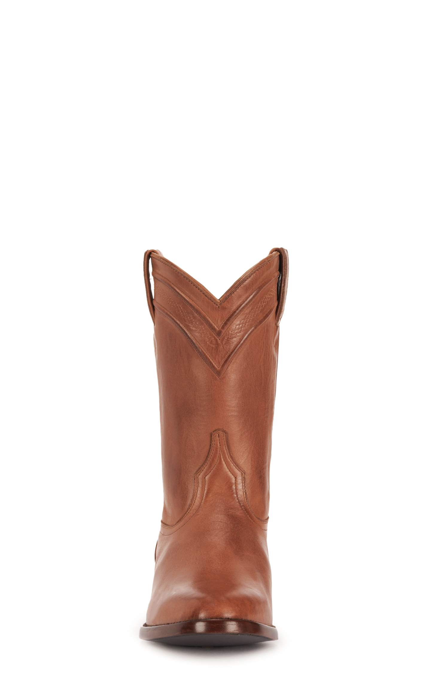 JRC & Sons Men's Todd Burnished Leather Round Toe Roper Boot in Tan - Image 1