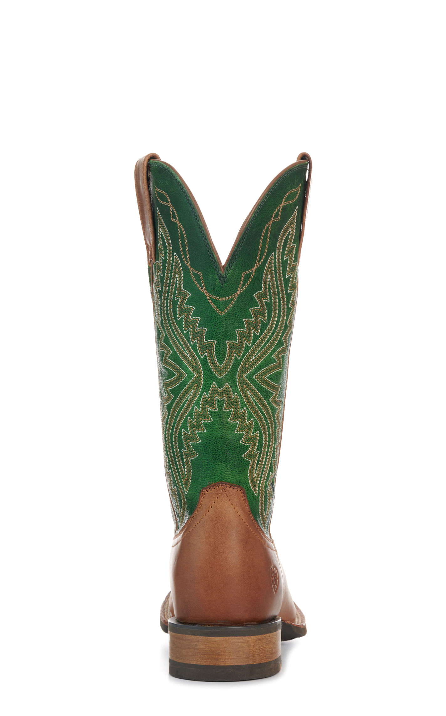 Ariat Men's Wheat Brown Lime TekStep Wide Square Toe Cowboy Boots - Image 1