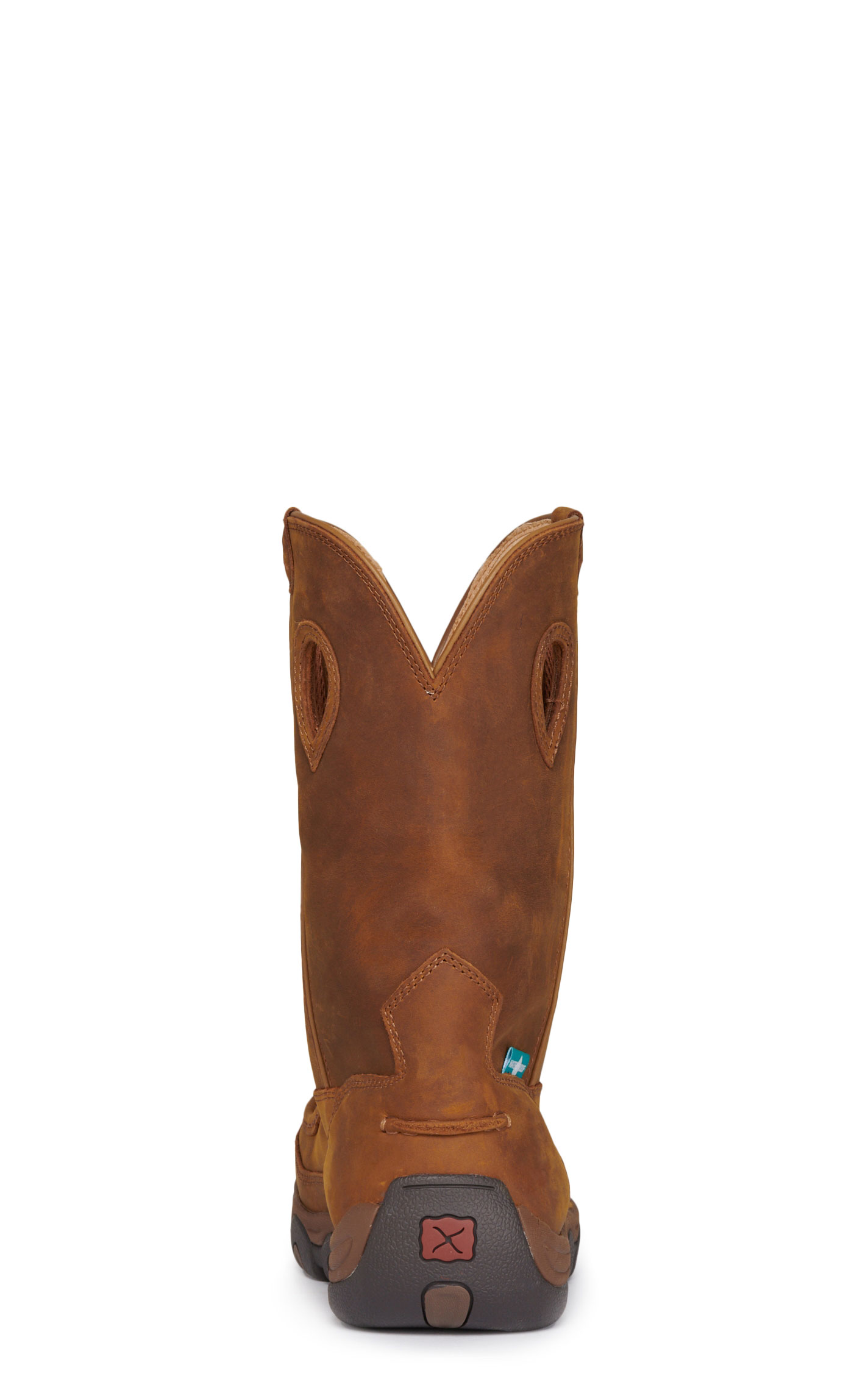 Twisted X Men's Oiled Saddle Brown Round Composite Moc Toe Hiker Work Boots - Image 1