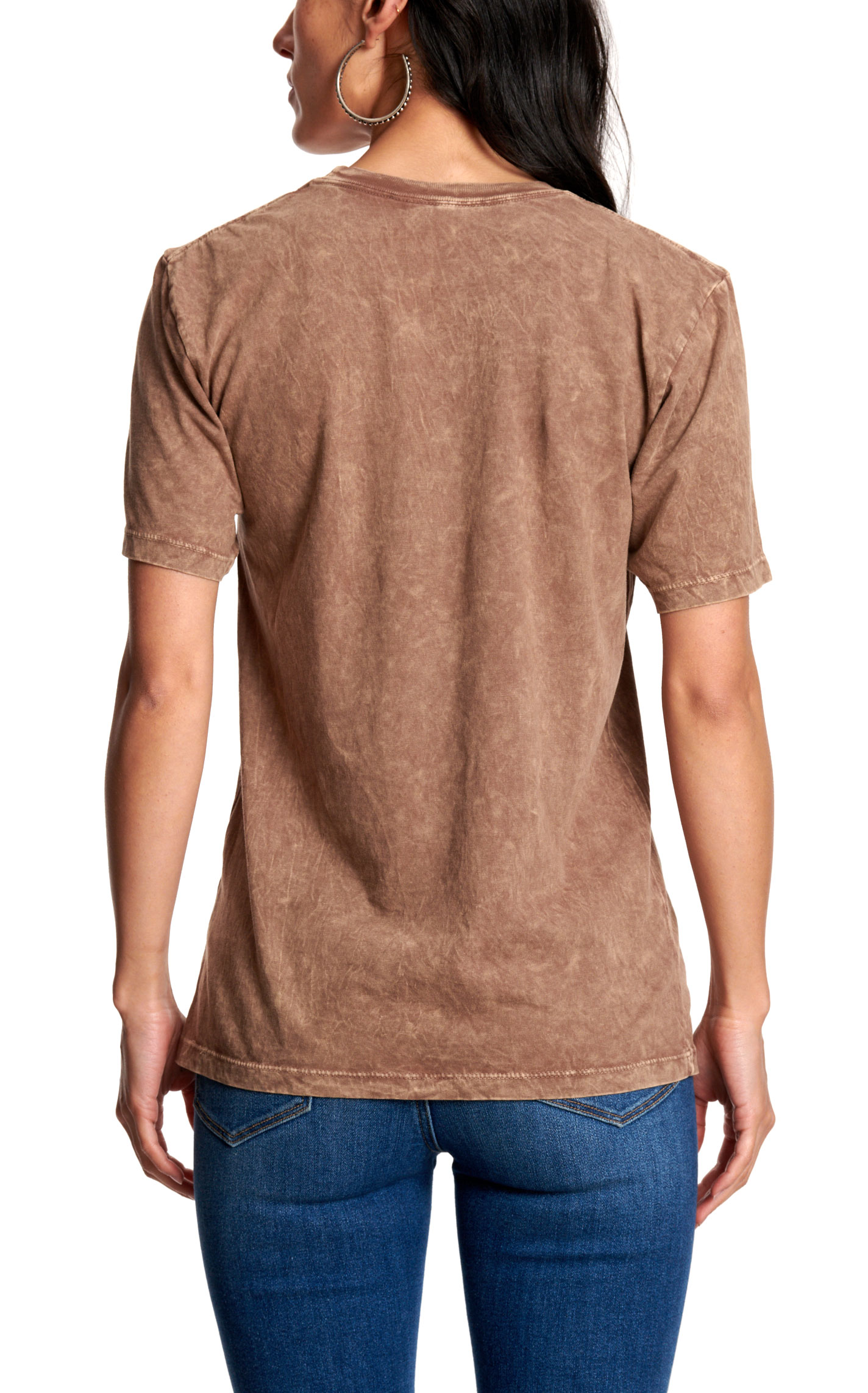 Lotus Fashion Women's Mocha Wild West Cowboy Graphic T-Shirt - Image 1