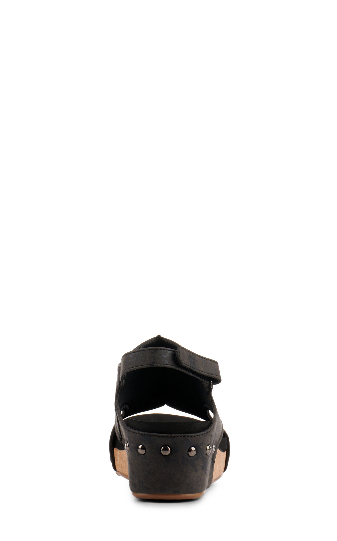 Corkys Women's Volita II Black Peep Toe Wedge Sandal - Image 1