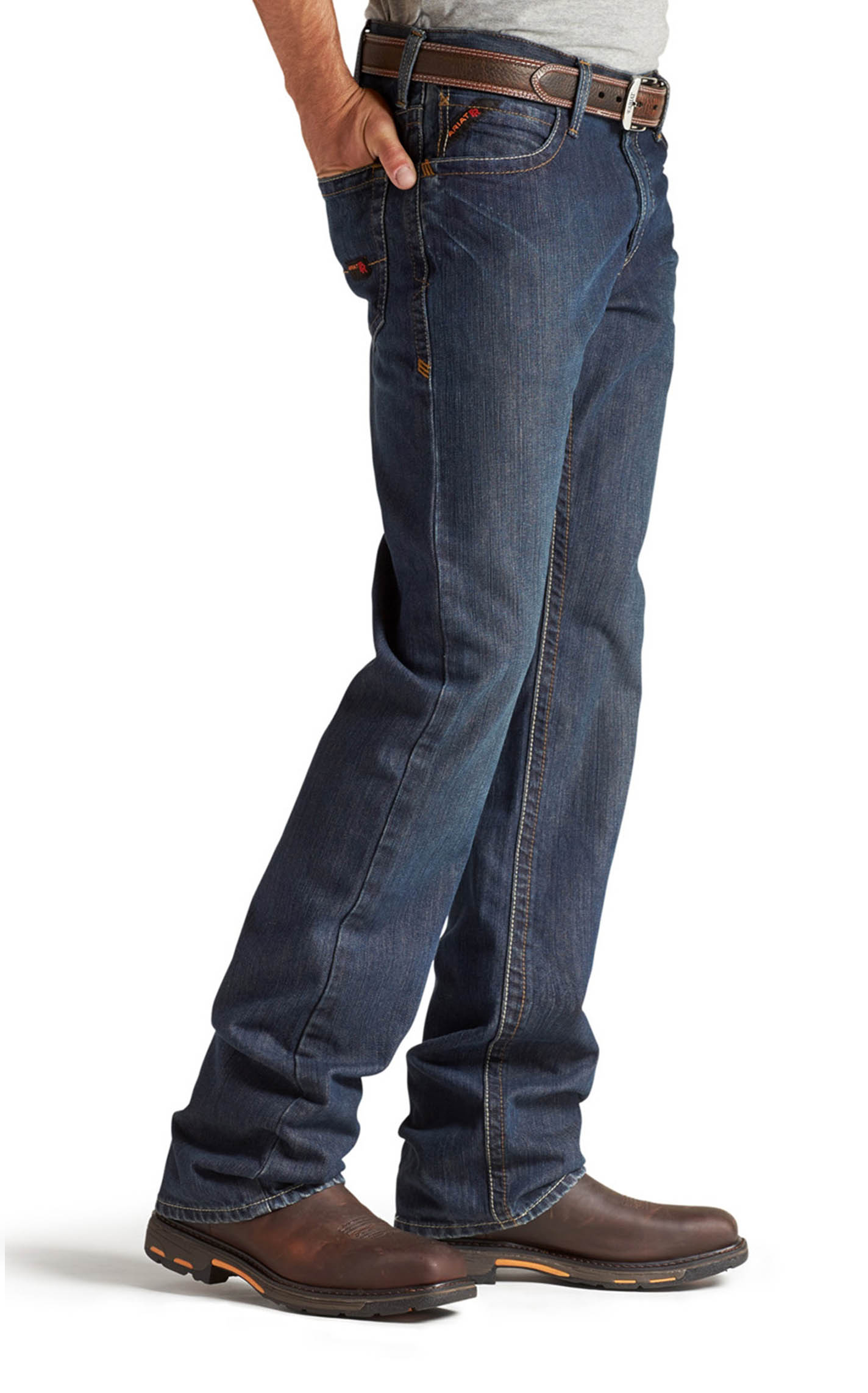 Ariat Work FR Men's M4 Shale Low Rise Boot Cut Work Jean - Extended Sizes (48-50) - Image 1