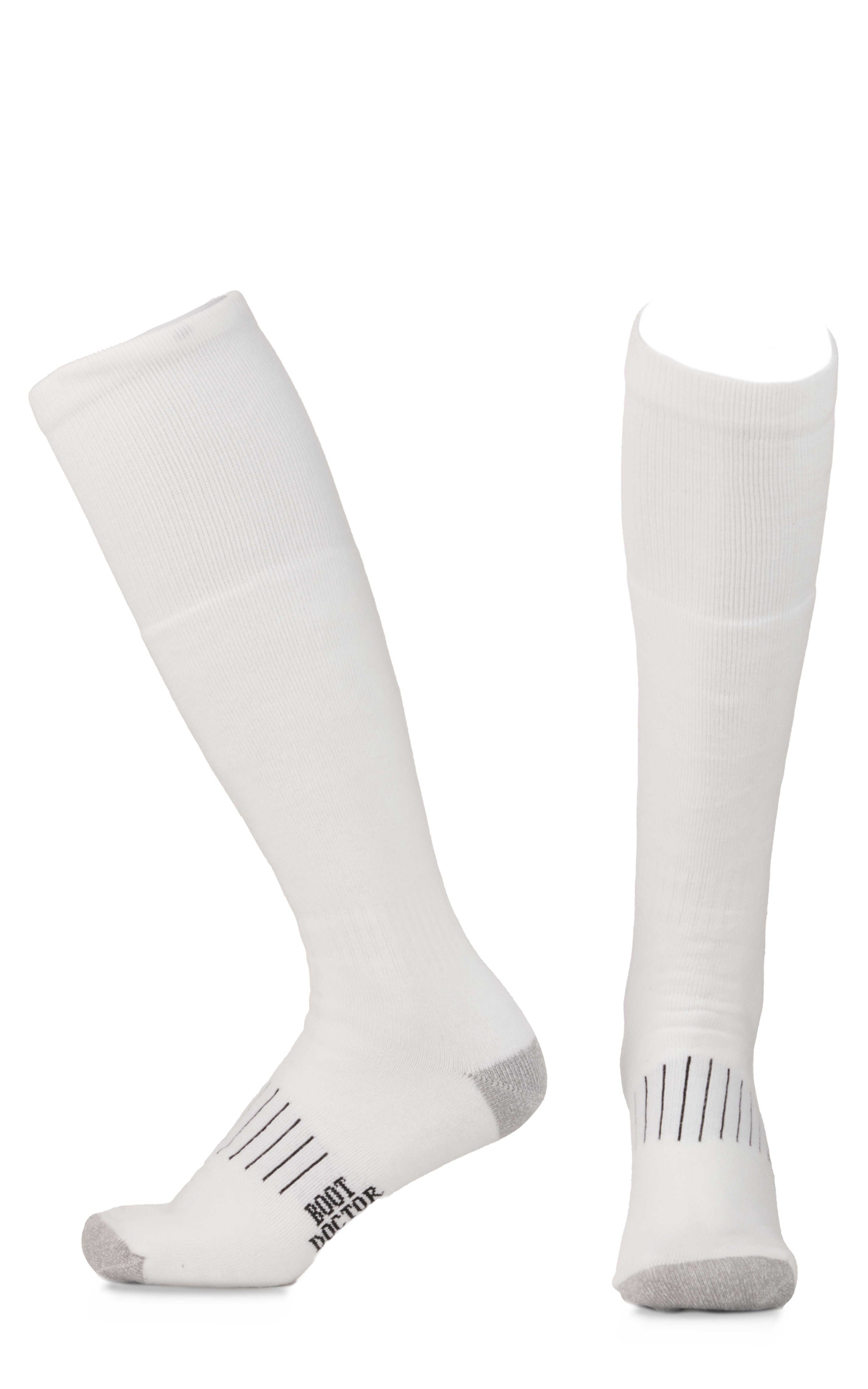 Boot Doctor Men's White Over The Calf 2Pk Boot Socks - Image 1