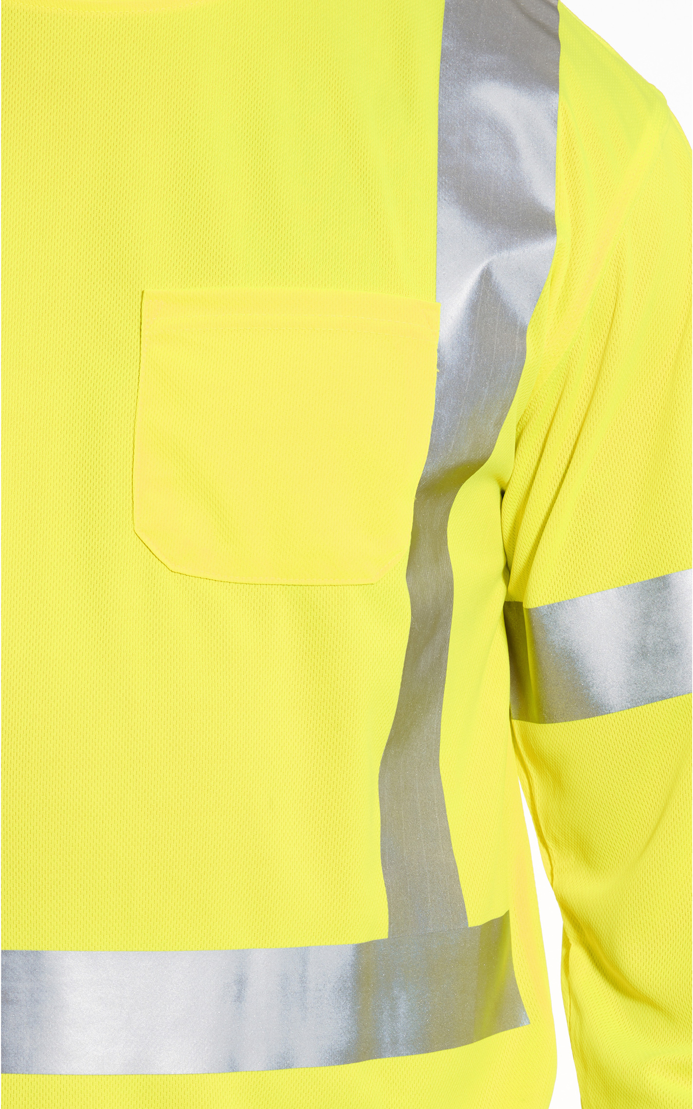 Forge Workwear Men's High Visibility Yellow with Reflective Tape Long Sleeve Work Shirt - Image 1