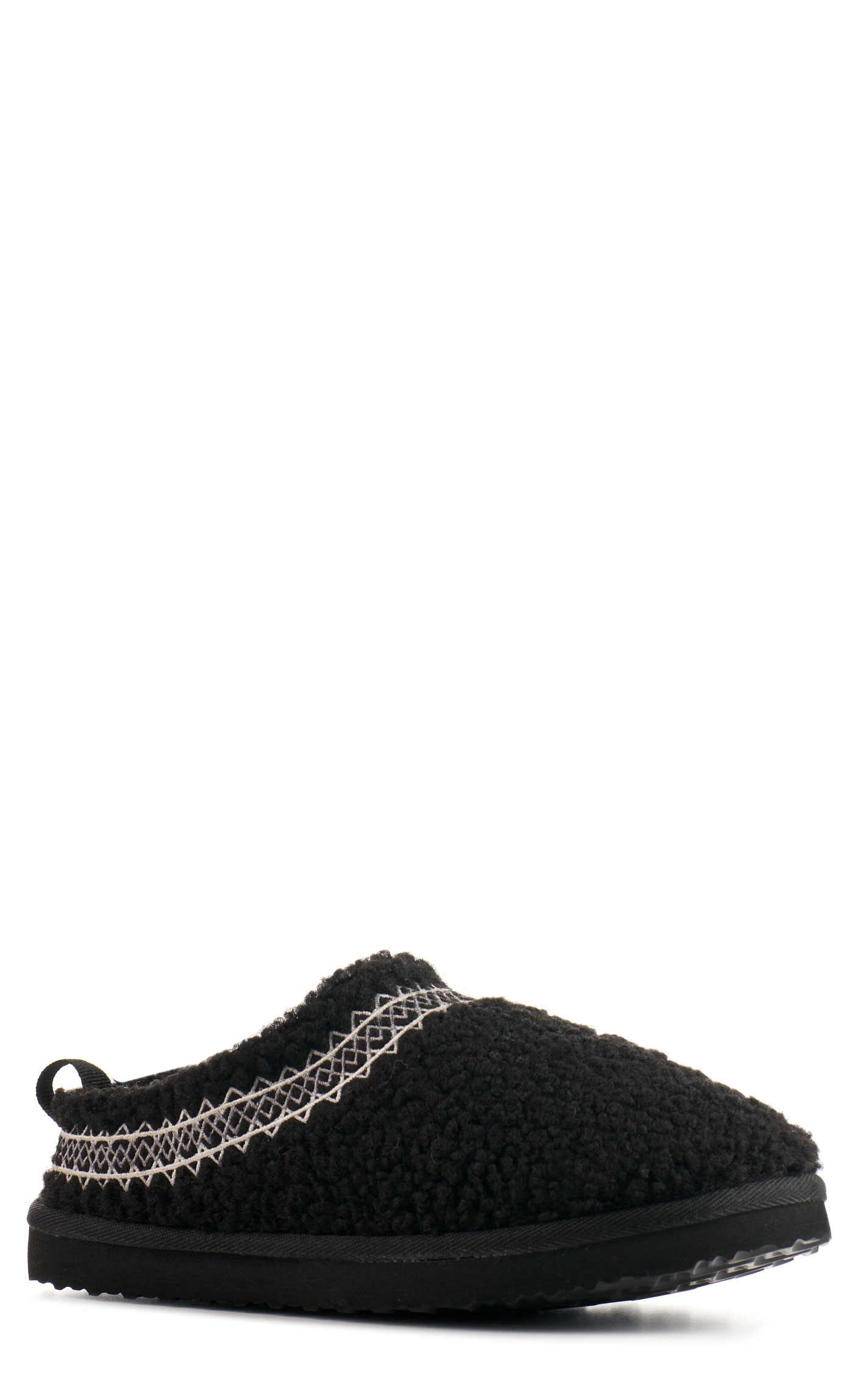 Very G Women's Black Faux Sherpa Slippers - Image 1