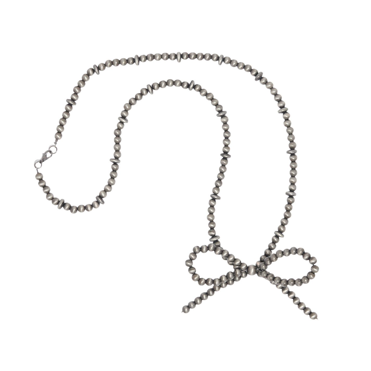 Rockin C Navajo Pearl Bead Bow Long Necklace - Image 1