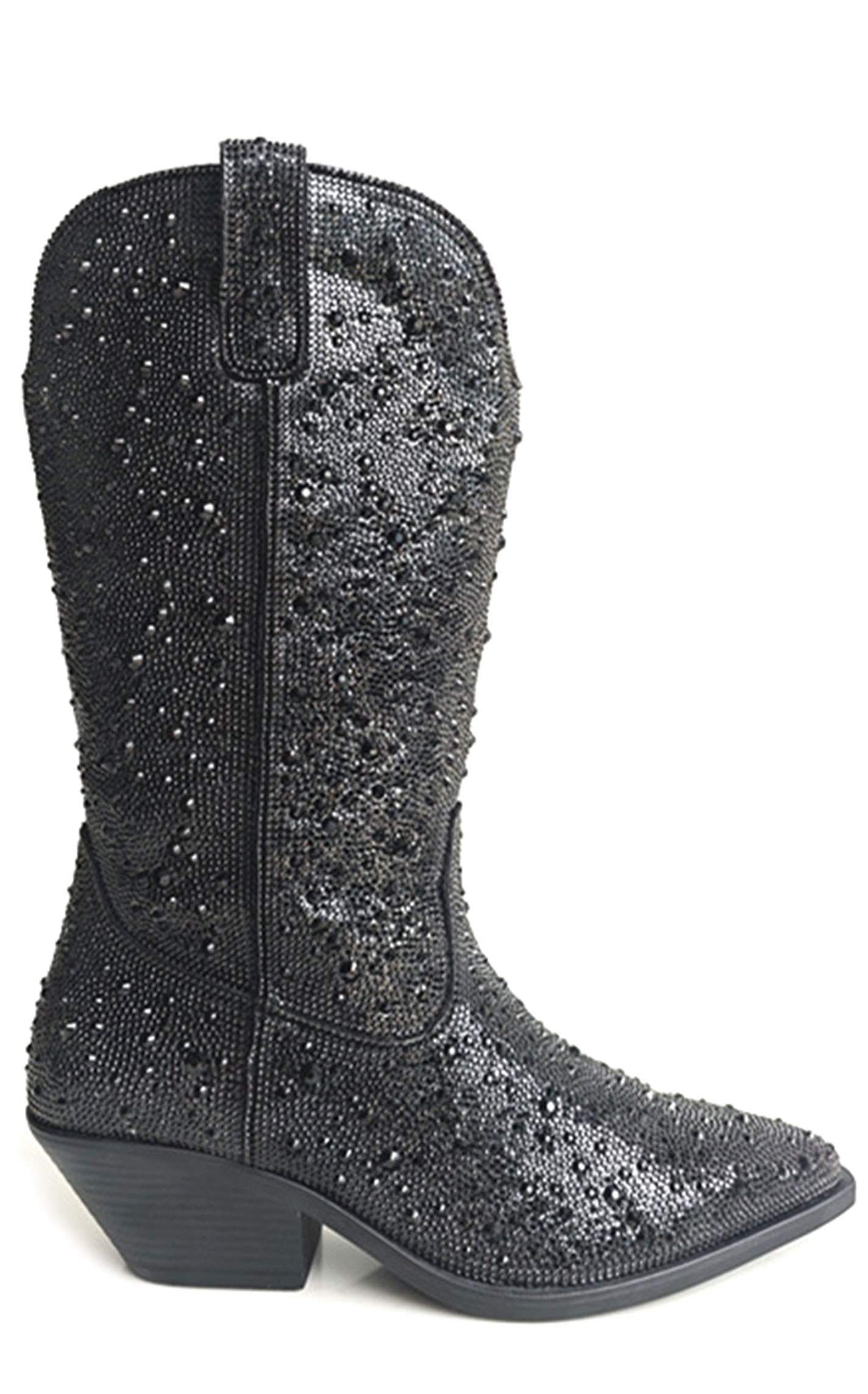 Roper Women’s Black Crystal Nettie Fashion Snip Toe Cowboy Boots - Image 1