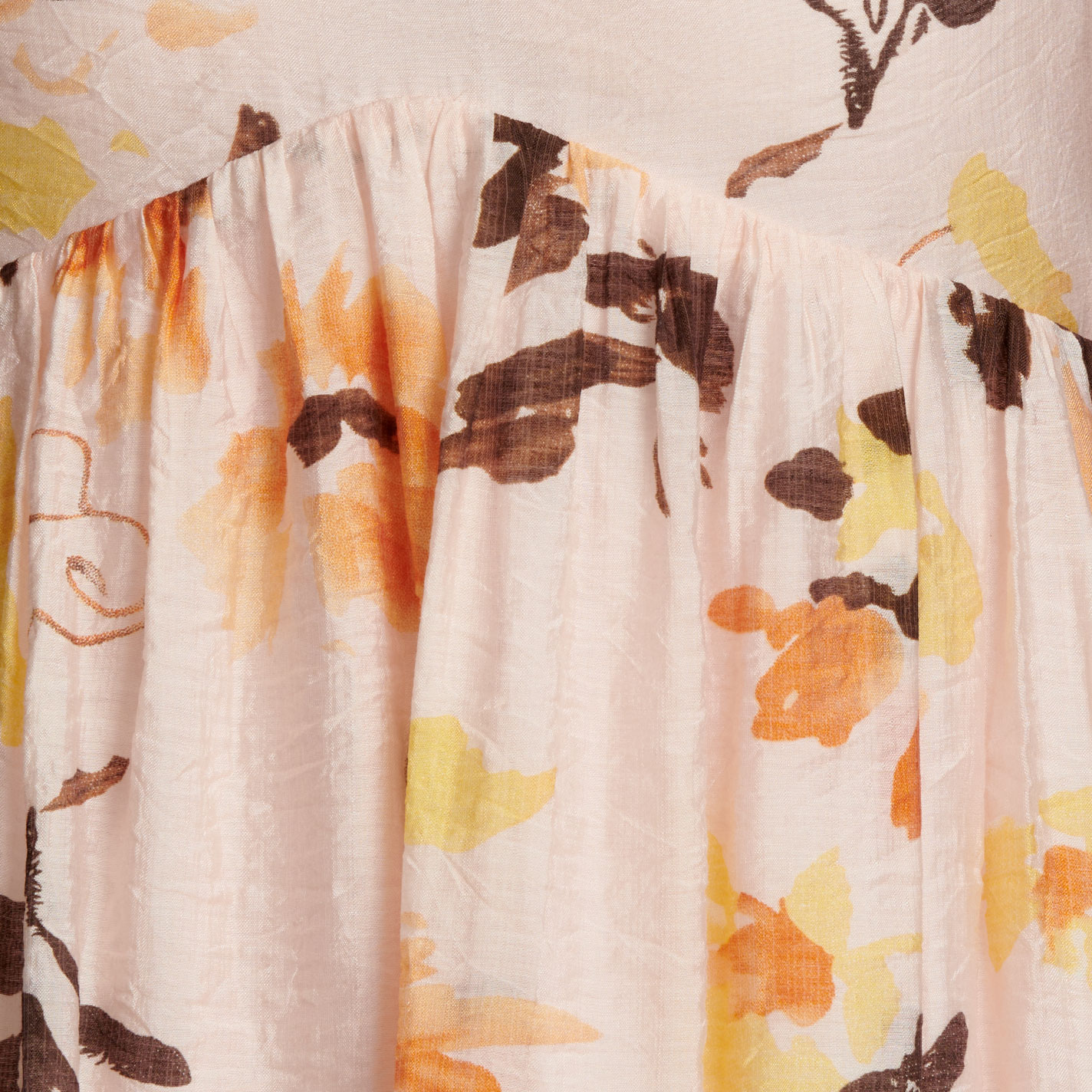 TCEC Women's Blush Tangerine & Toast Floral Print Dress - Image 1
