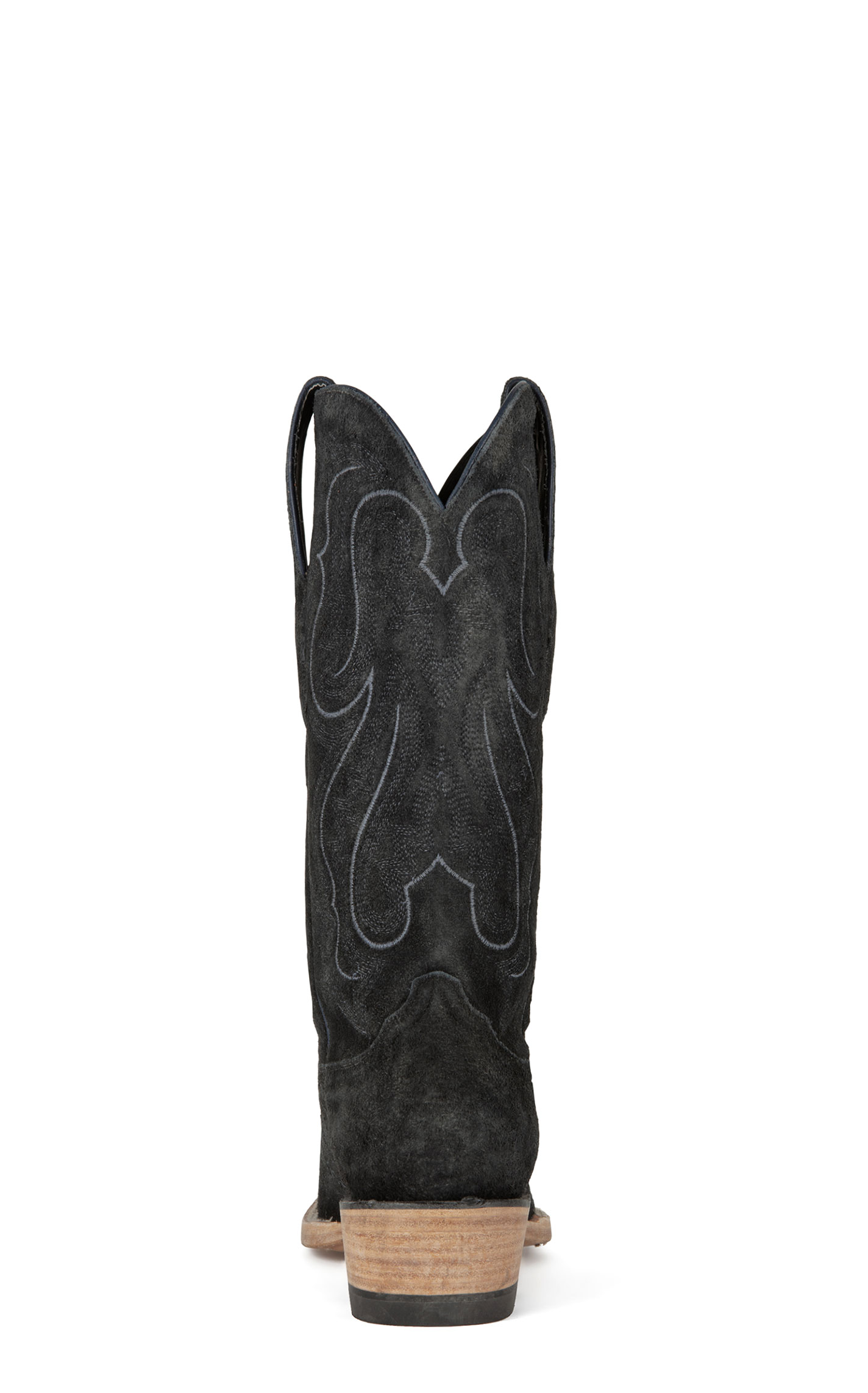 Resistol Men's Stonewash Black Suede Punchy Toe Cowboy Boots - Image 1