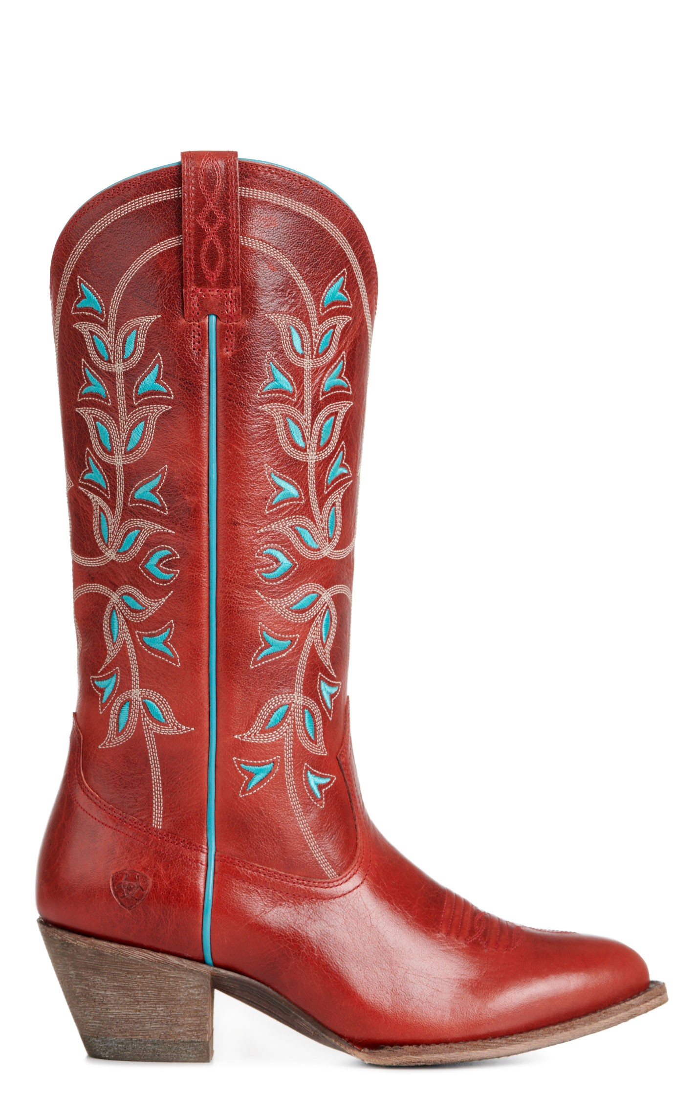 Ariat Women’s Flame Red Desert Holly Almond Toe Cowboy Boots - Image 1