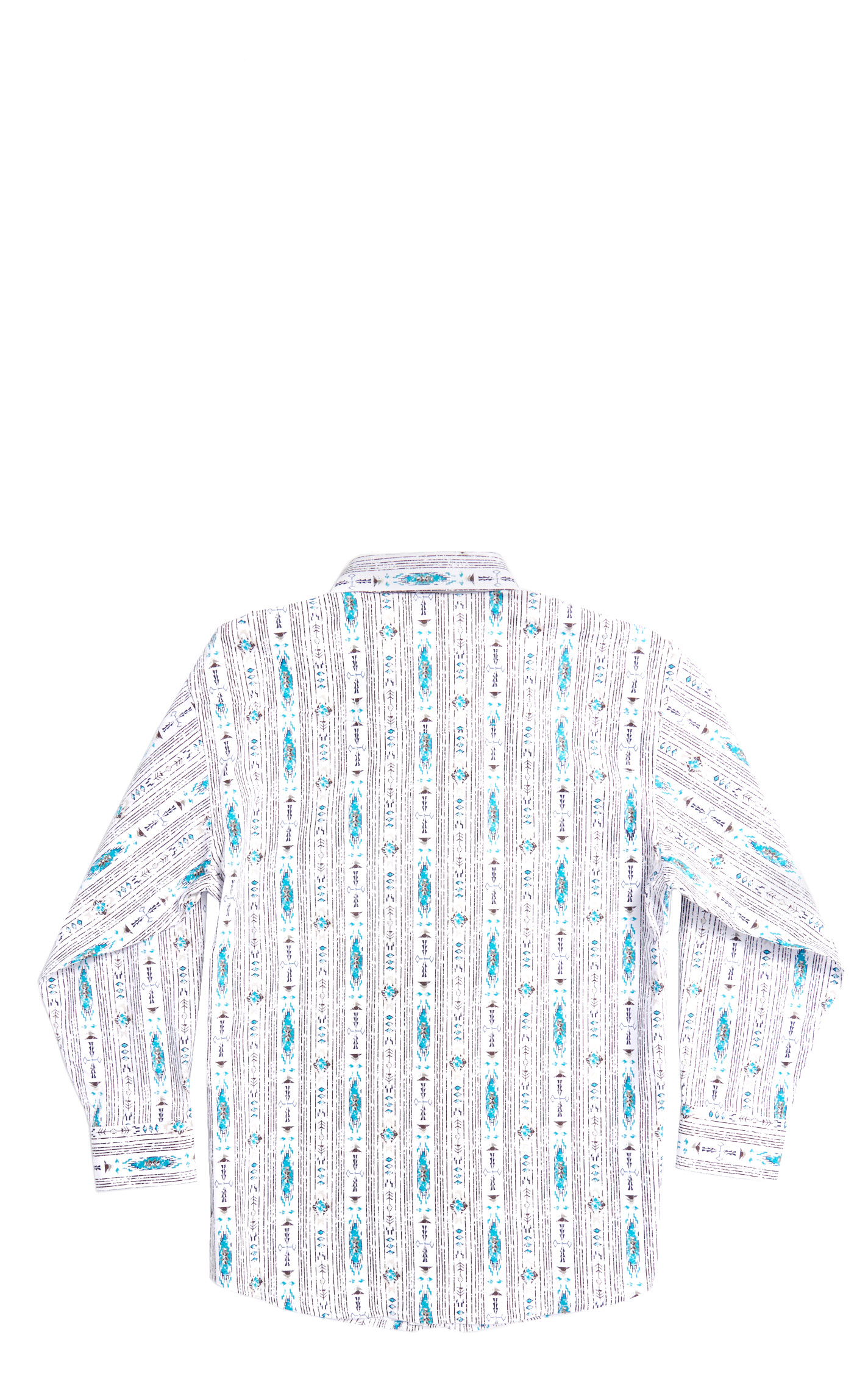 Panhandle Boy's Rough Stock Chocolate Aztec Print Western Shirt - Image 1