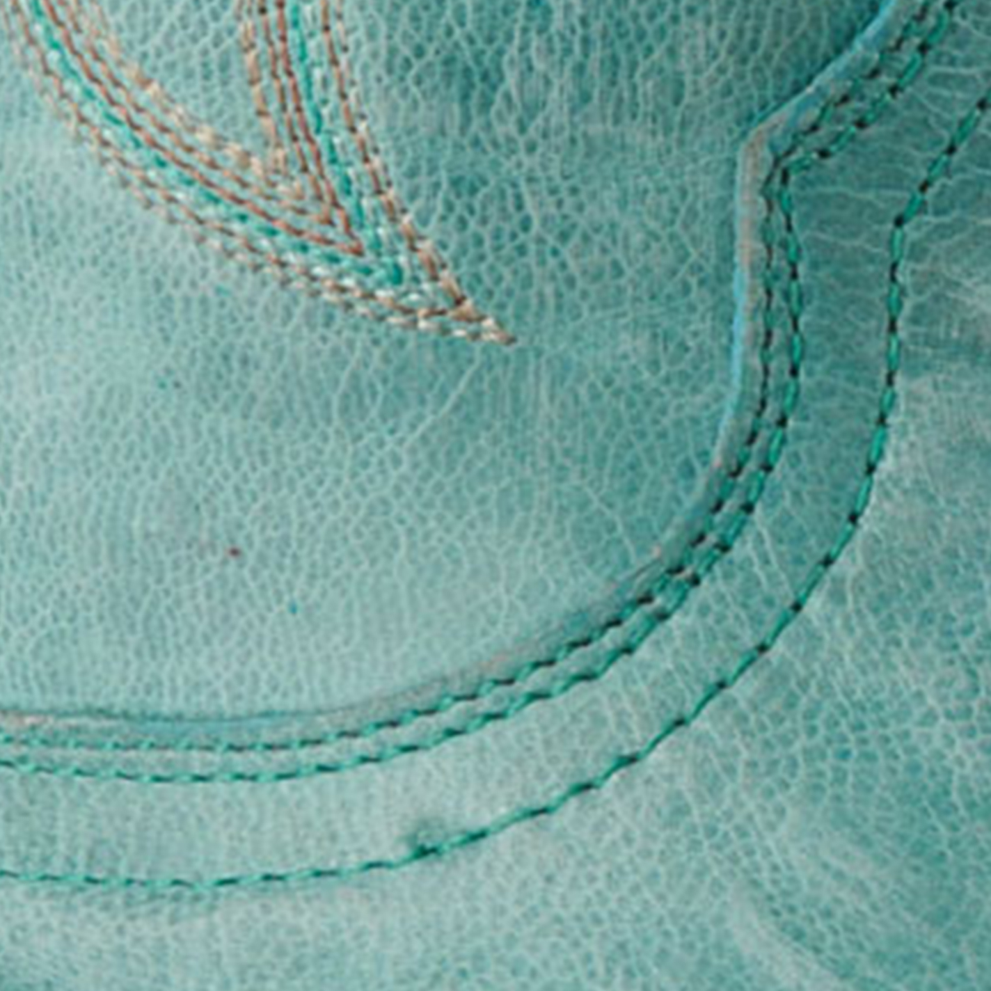 Cavender’s Women’s Turquoise Leather Snip Toe Cowboy Boots - Cavender’s  - Image 1