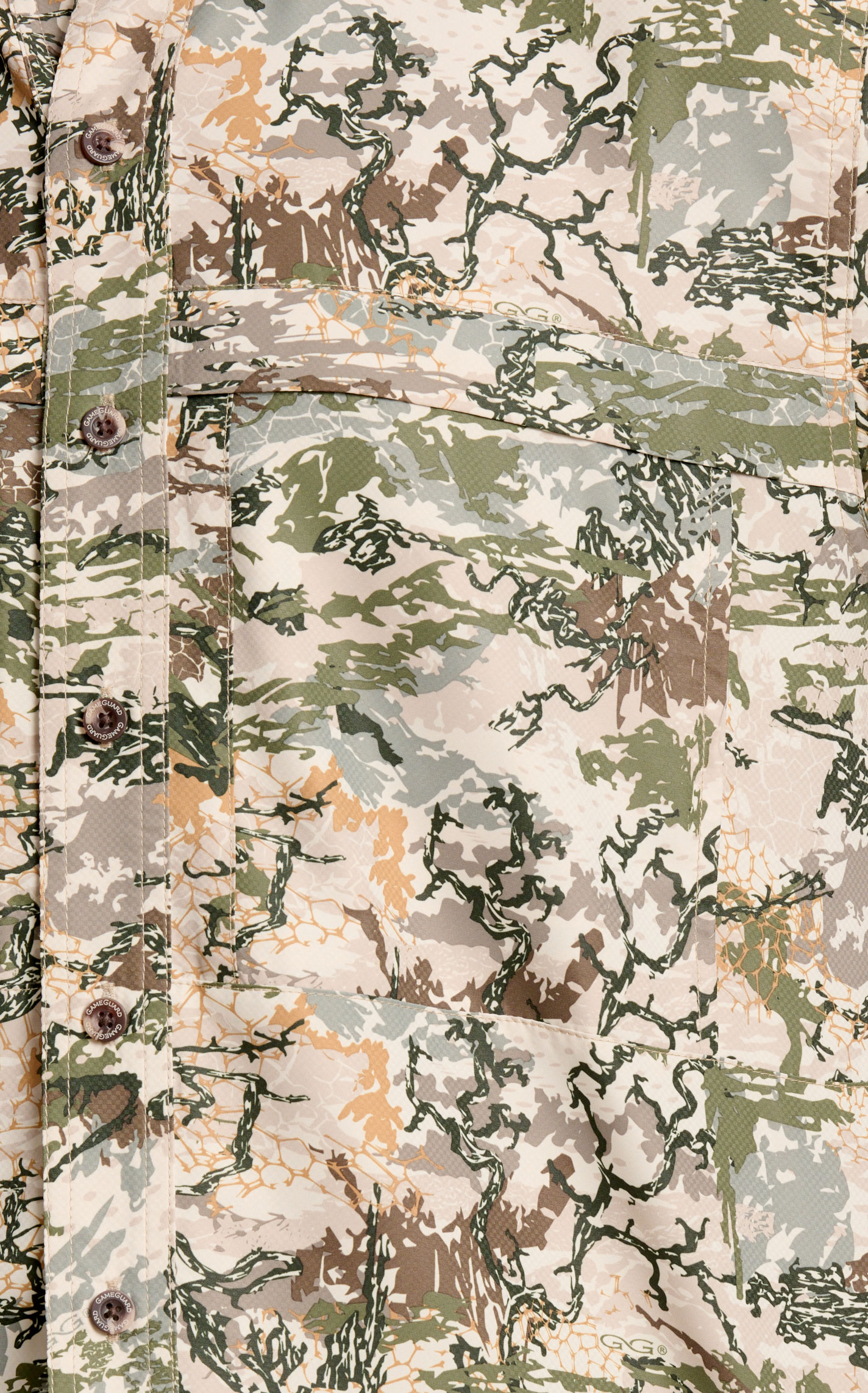 GameGuard Outdoors Men's Camo MicroFiber Fishing Shirt - Image 1