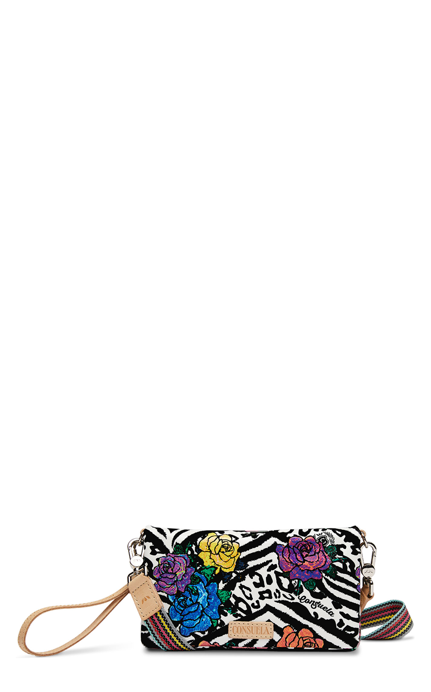 Consuela Carla Multi-Color Roses & Animal Print Uptown Crossbody Bag - Image 1