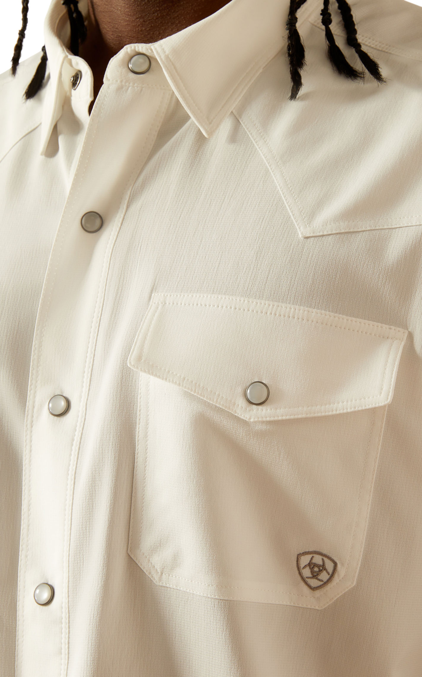 Ariat VentTek Solid White Western Shirt - Image 1