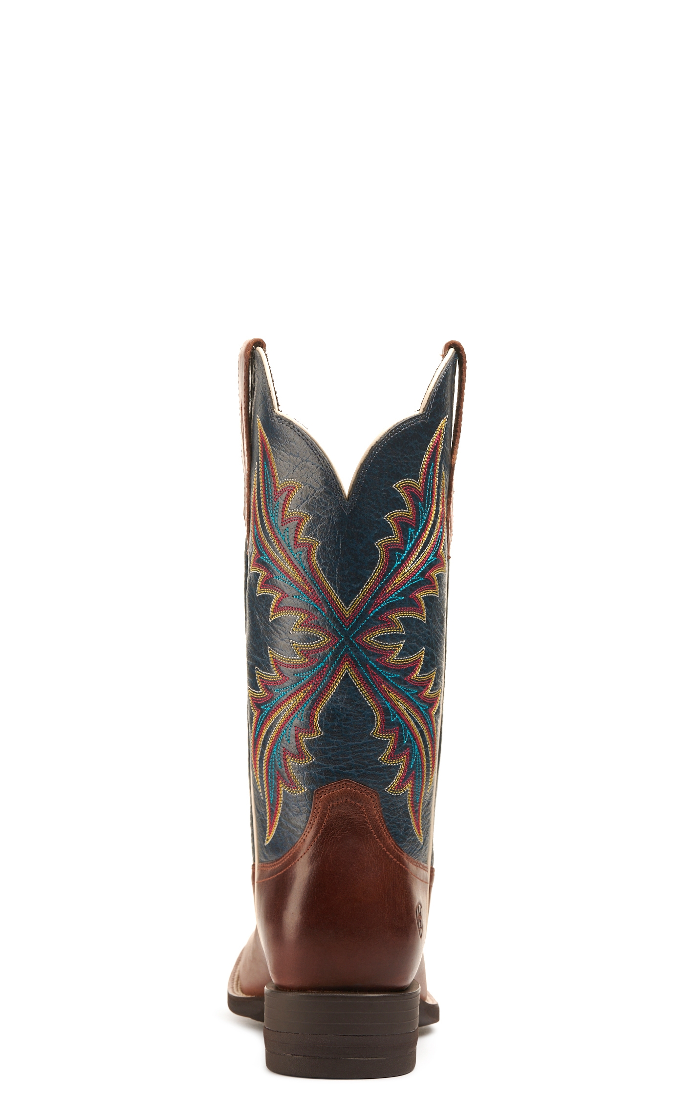 Ariat Women's West Bound Russet Rebel and Crackle Navy Shock Shield Wide Square Toe Cowboy Boots - Image 1