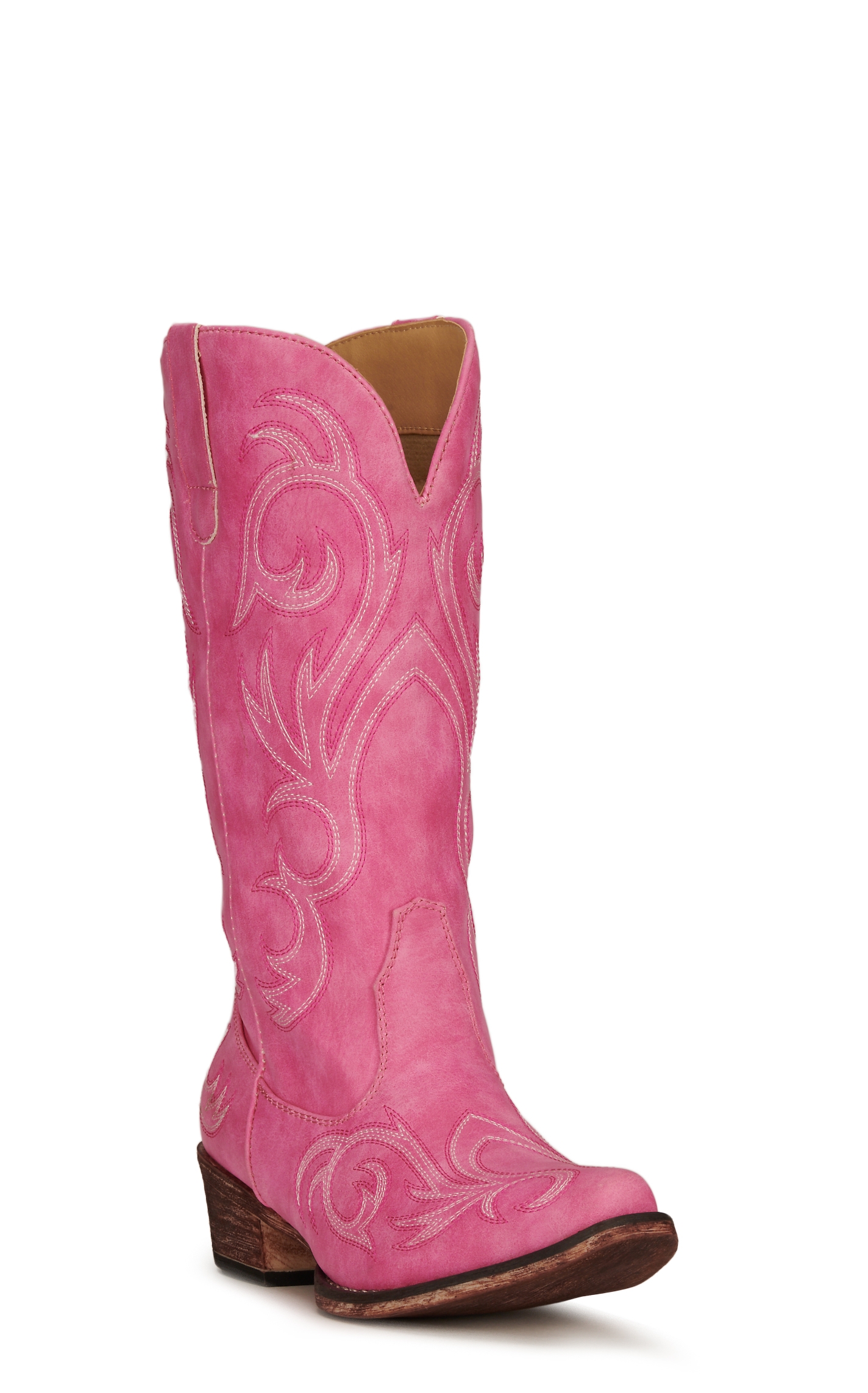 Roper Women's Pink Snip Toe Cowboy Boots - Image 1