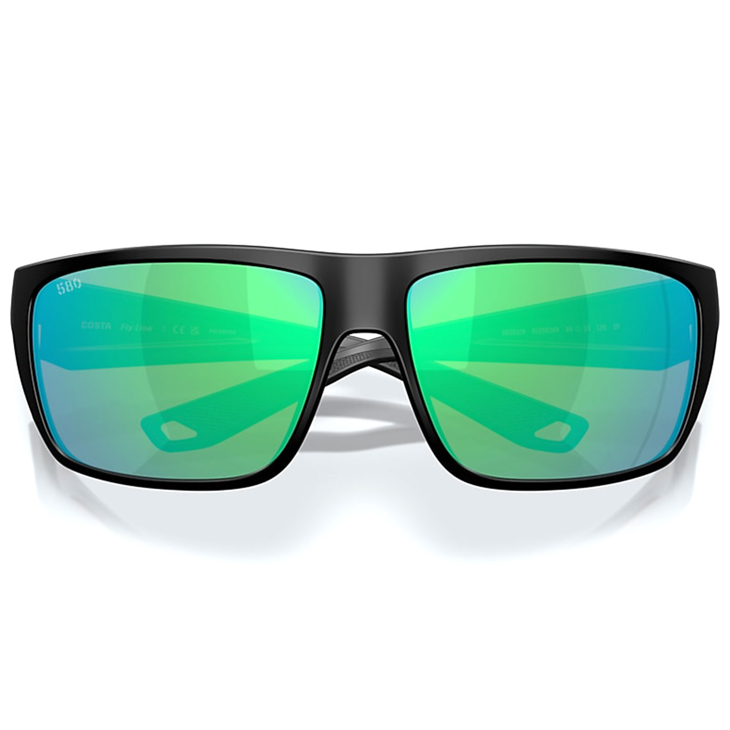 Costa Men's Black Frame Green Mirror Polarized Sunglasses - Image 7