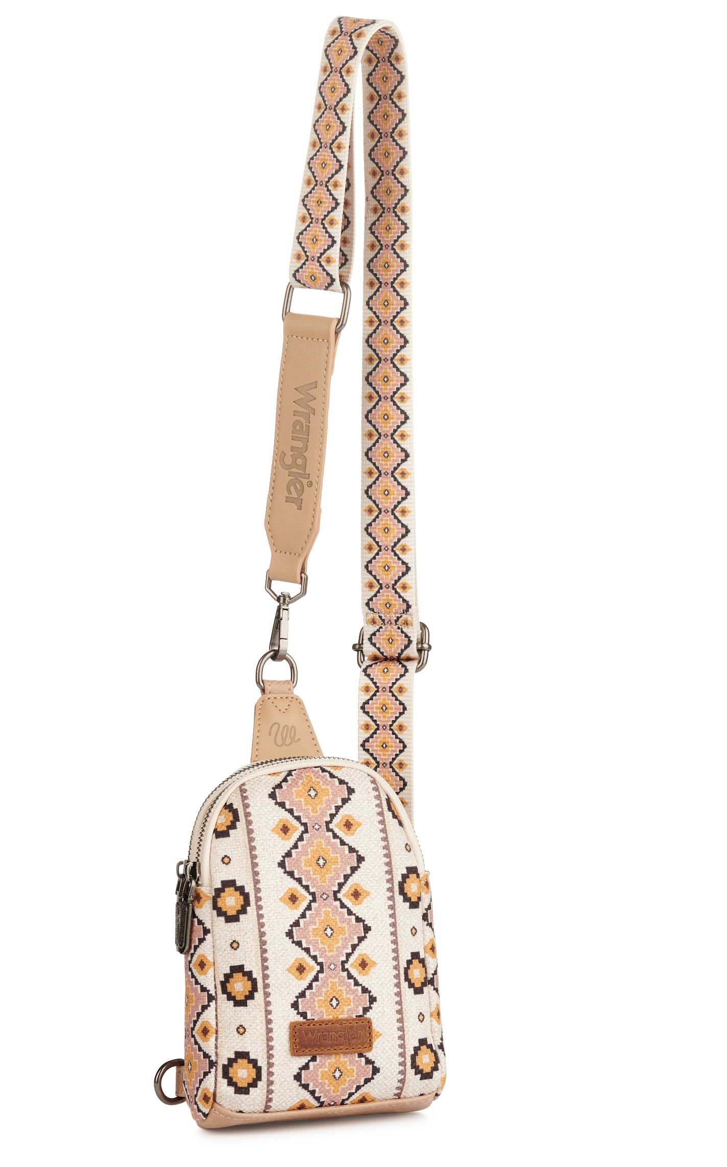 Wrangler Cream & Colorful Aztec Sling Bag - Image 1