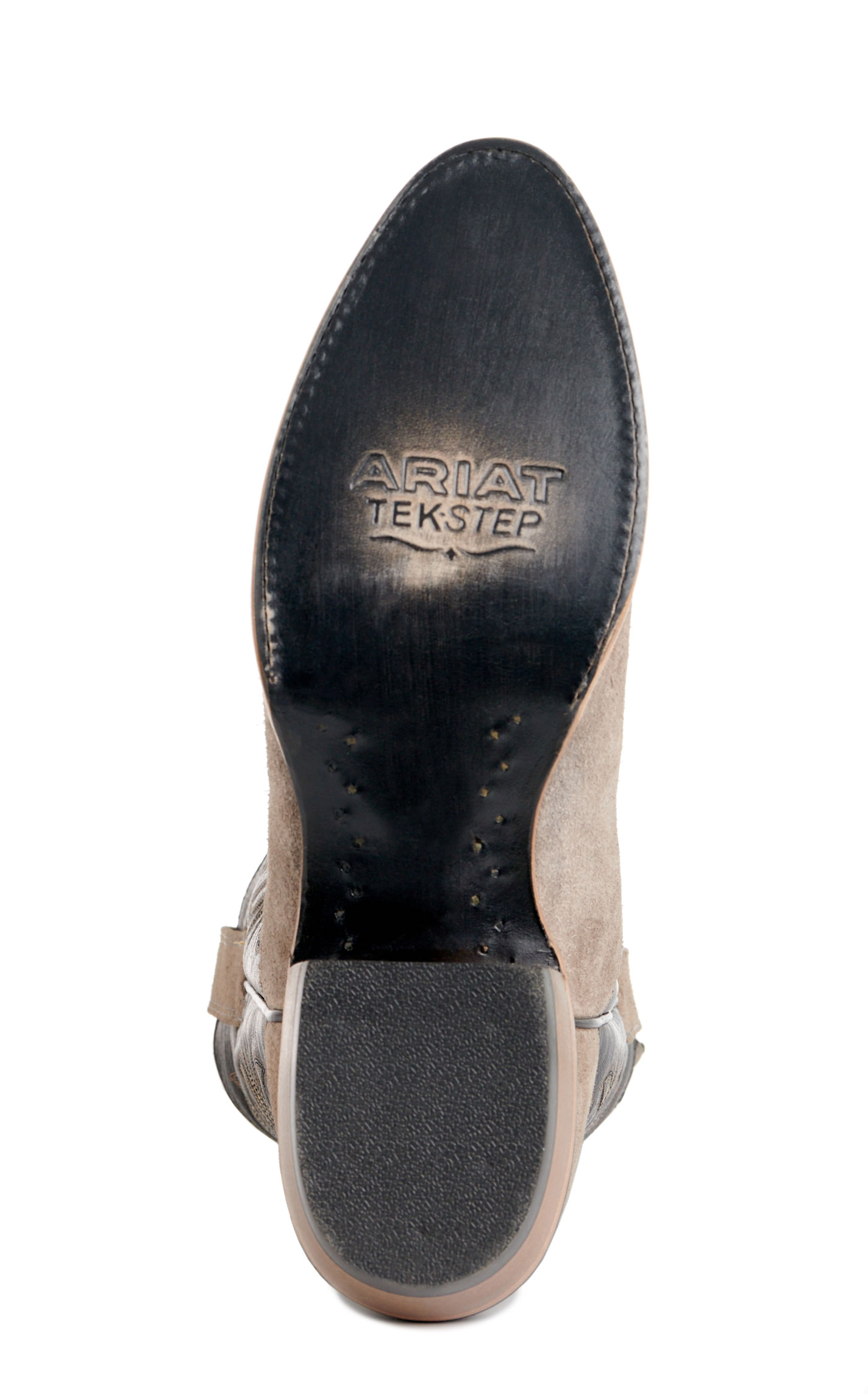 Ariat Men's Bankroll Smoky Roughout and Black R-Toe Cowboy Boots - Image 1