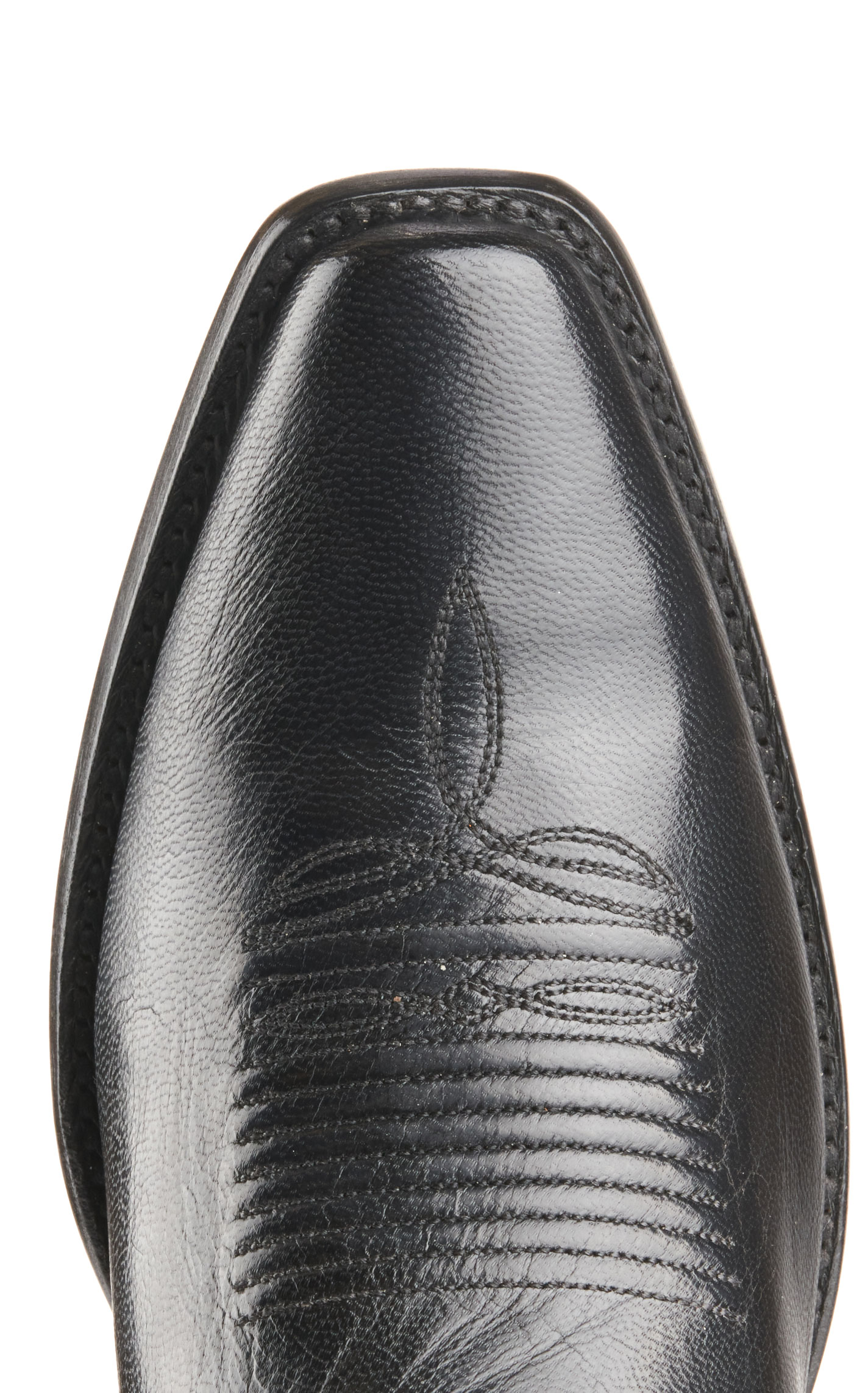 JRC & Sons Men's Wyatt Domingo Goat Punchy Square Toe Cowboy Boot in Black - Image 1
