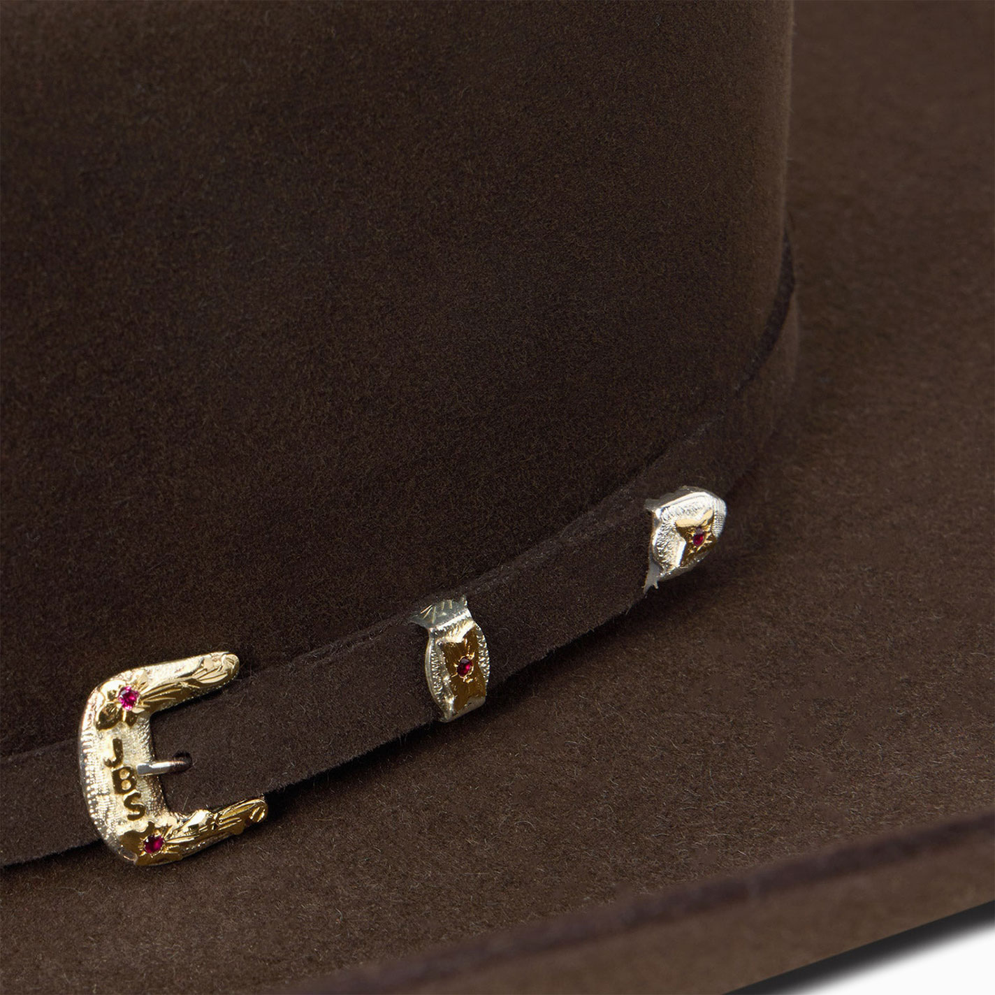 Stetson El Patron 30X Mocha Felt Cattleman's Crown Cowboy Hat - Image 1