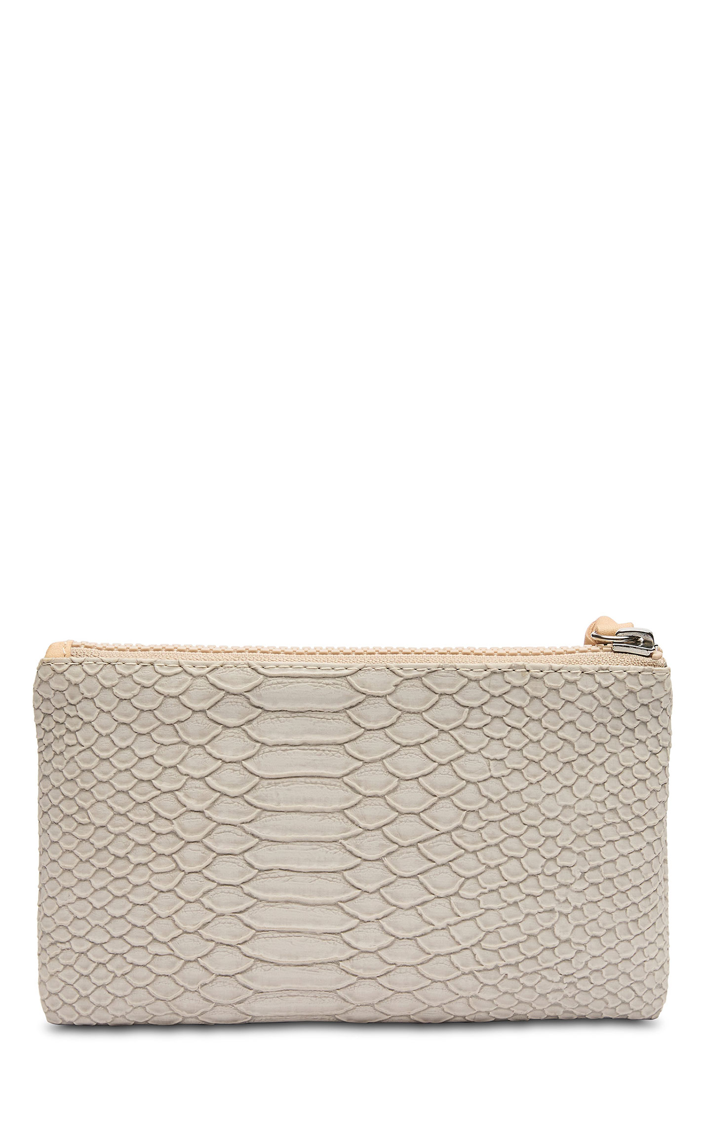 Consuela Thunderbird Latte Snake Skin Textured Slim Wallet - Image 1