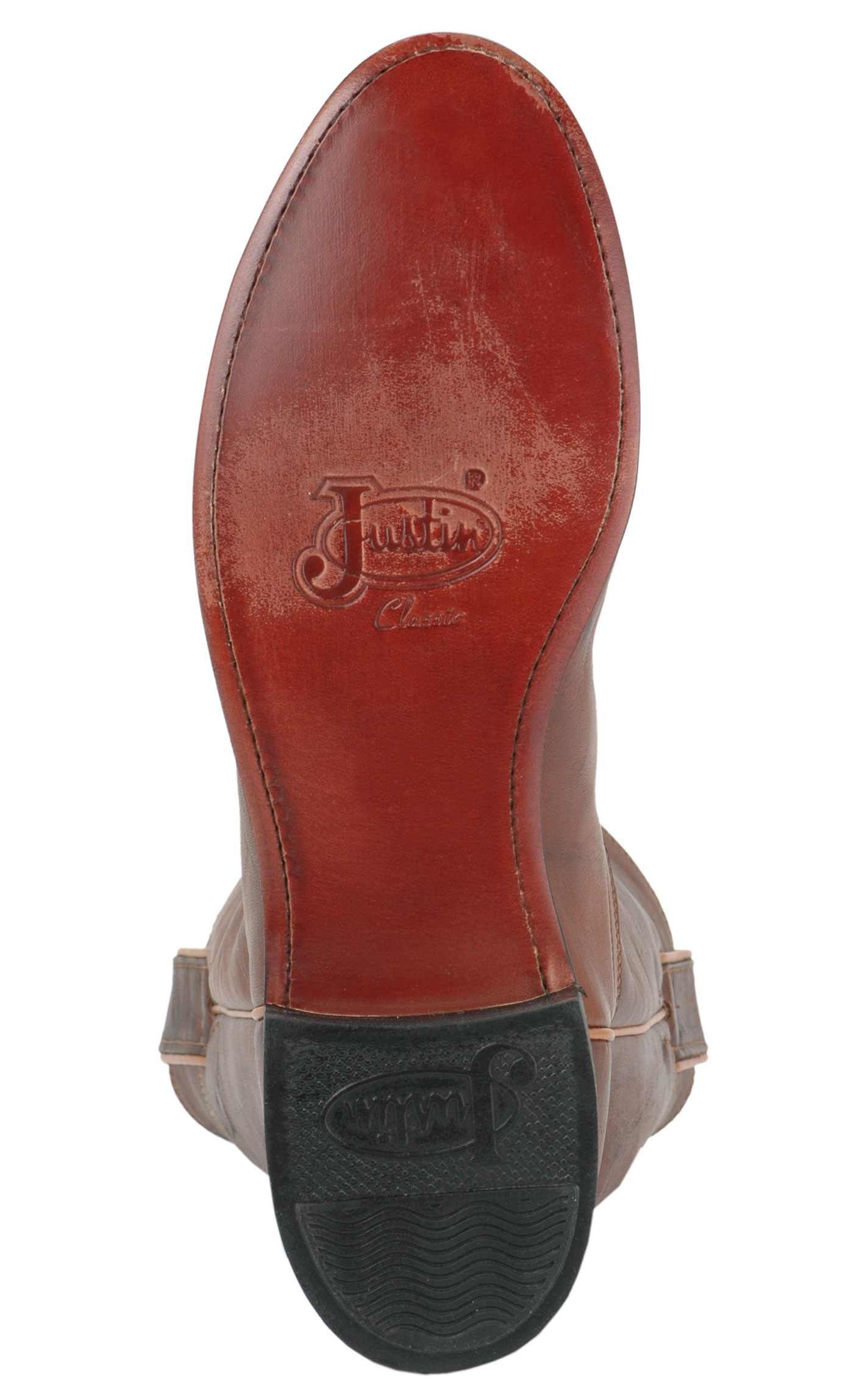 Justin Men's Chestnut Marbled Deerlite Leather Roper Boots - Image 1